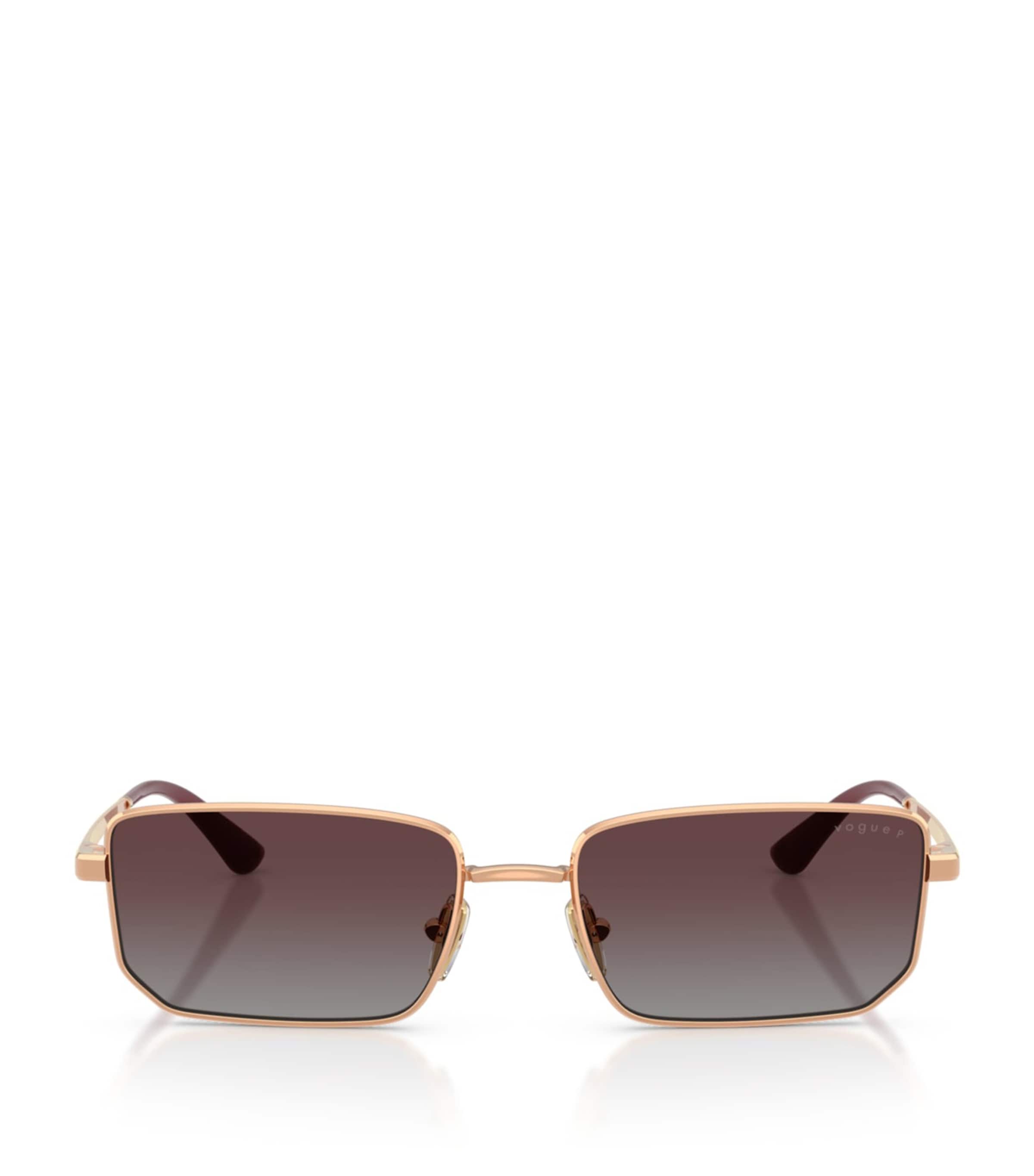 Vogue Metal Rectangular Sunglasses Pink Image 1