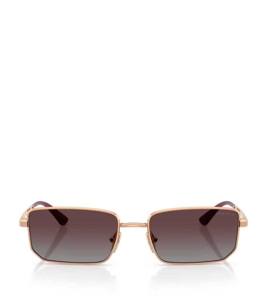 Vogue Metal Rectangular Sunglasses Pink Image 1