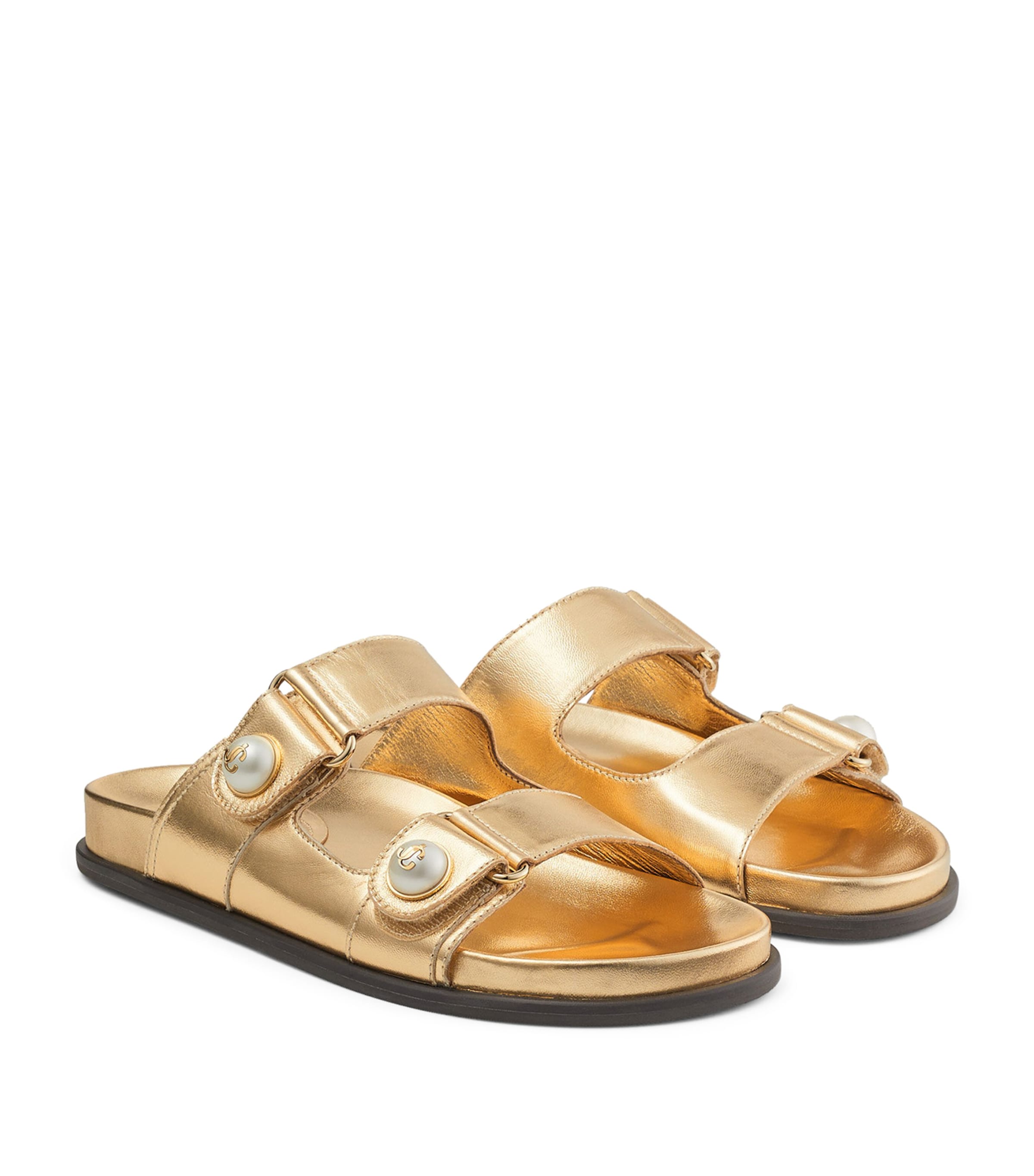 Fayence Leather Sandals GOLD Image 4