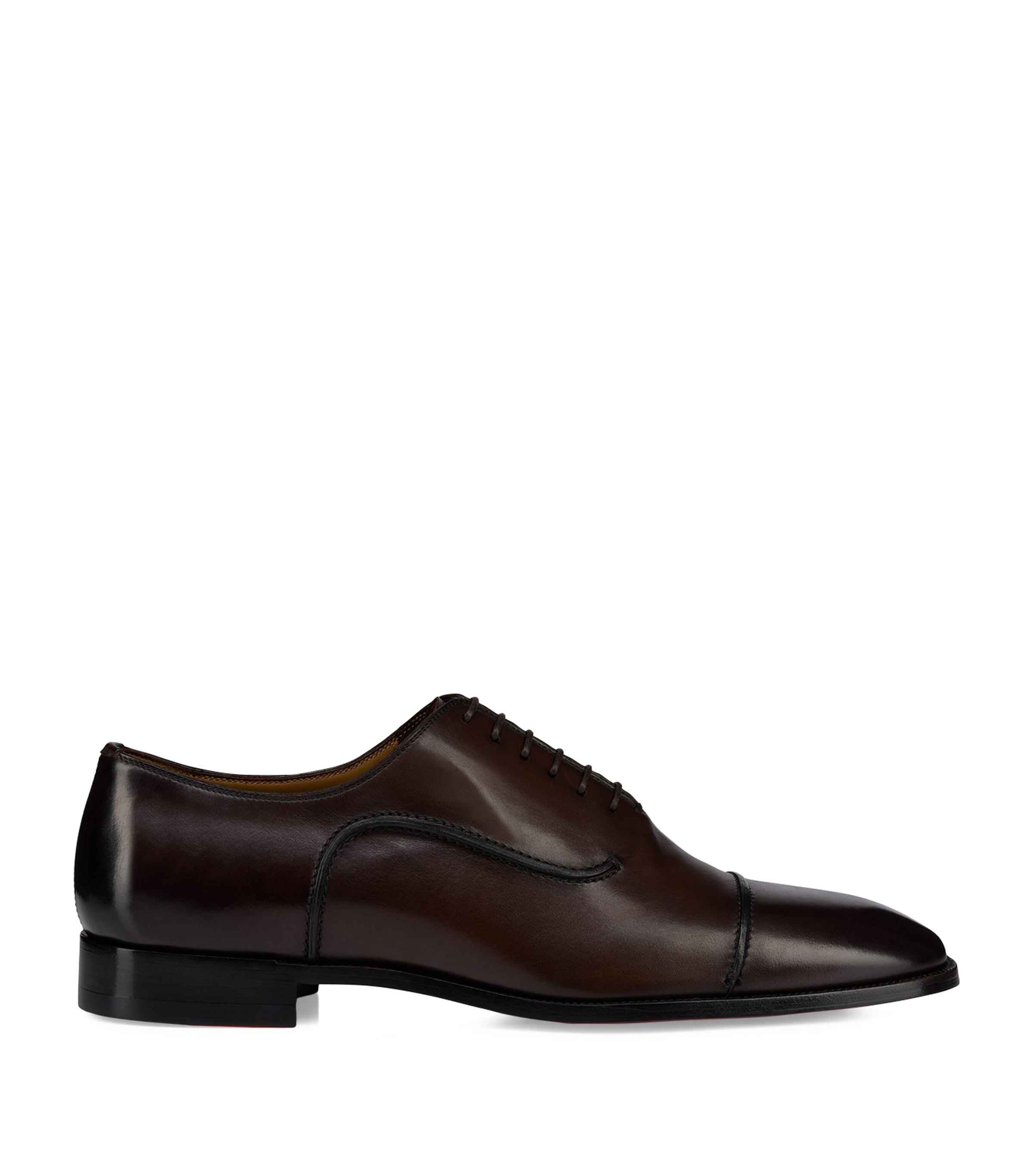 Christian Louboutin Seriox Leather Oxford Shoes In Brown