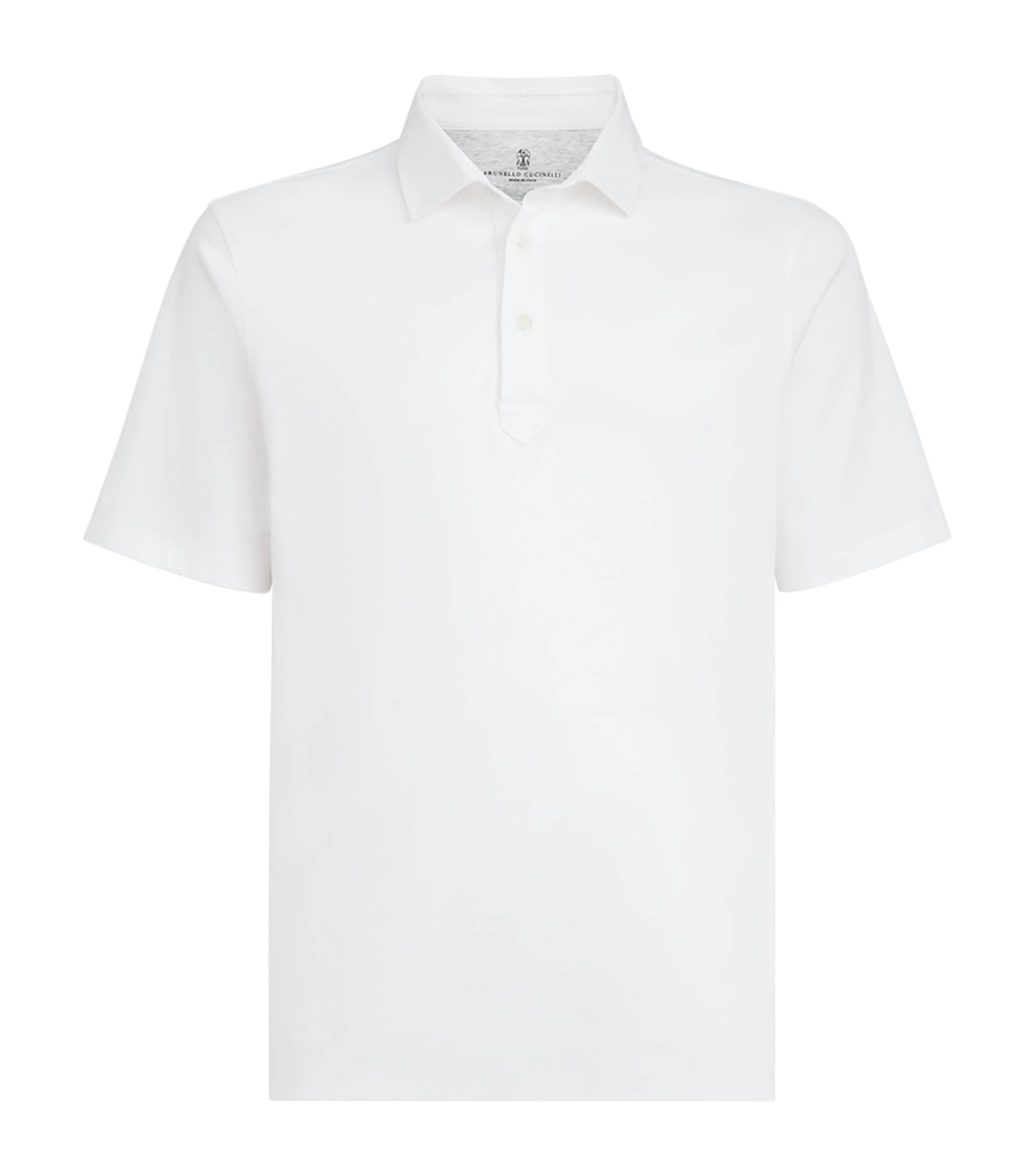 Brunello Cucinelli Mens Cotton Jersey Polo Shirt Image 1