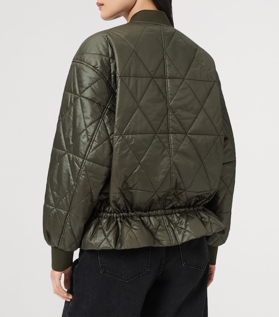 Quilted Alii Bomber Jacket FOREST GREEN Image 5