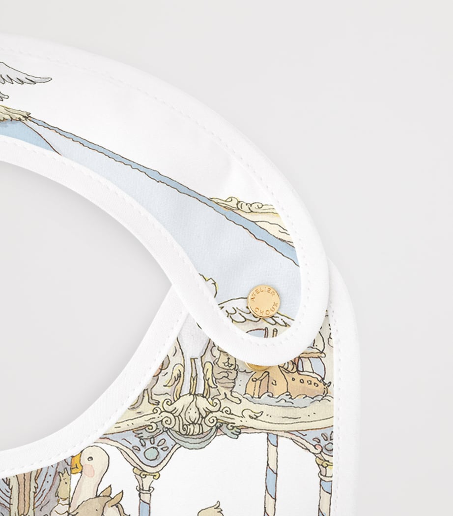 Atelier Choux Organic Cotton Carousel Print Bib Image 3