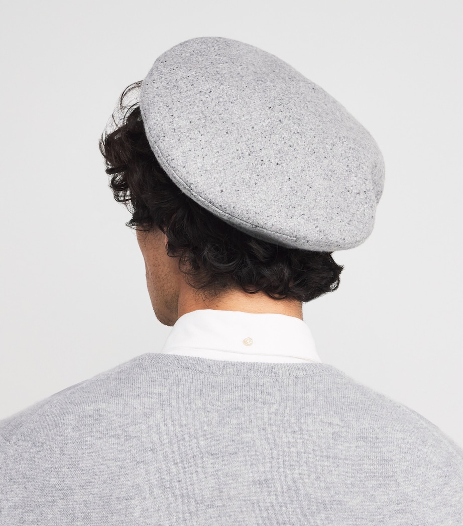 Silk-Cashmere Beret GRIGIO CHIARO MELANG Image 4