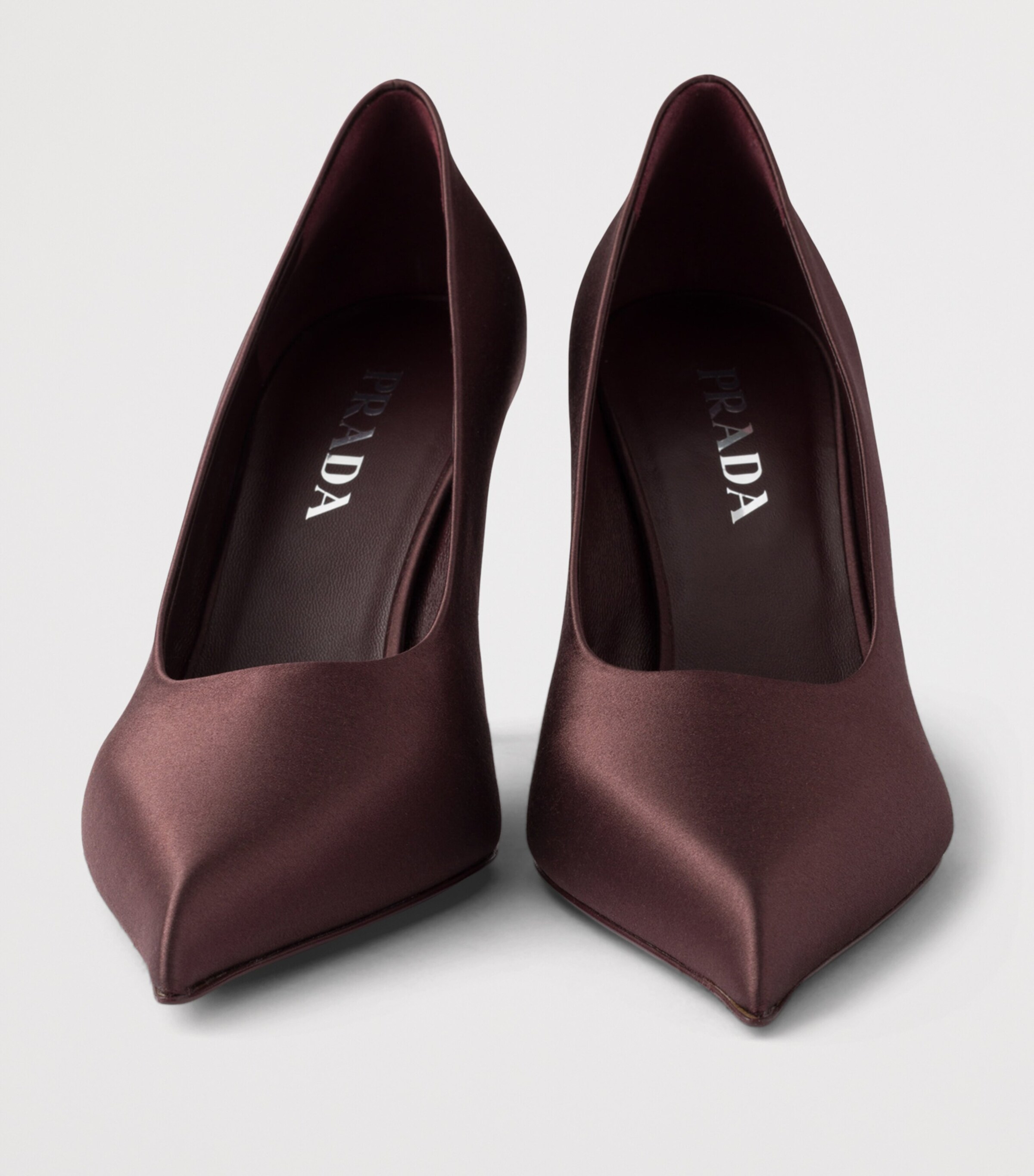 Prada Satin Pumps 85 Burgundy Image 6
