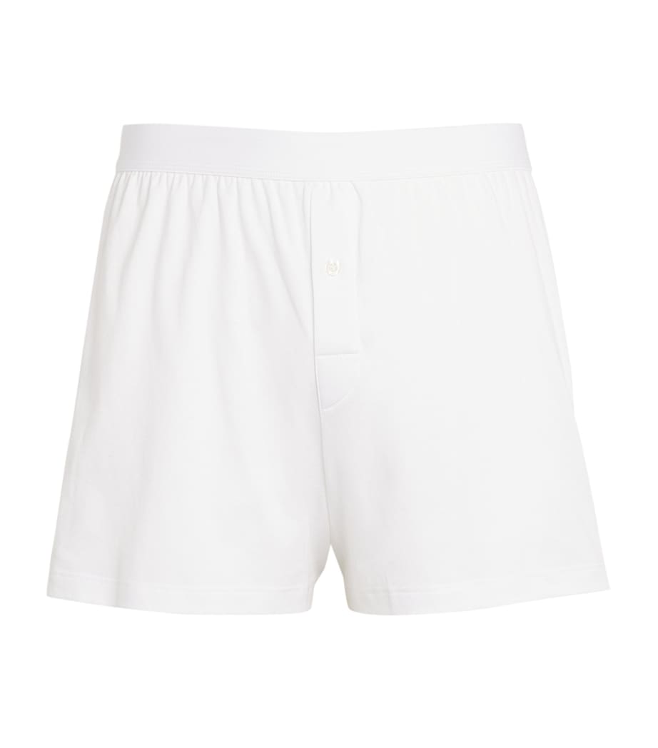 Sea Island Cotton Boxer Shorts WHITE Image 1