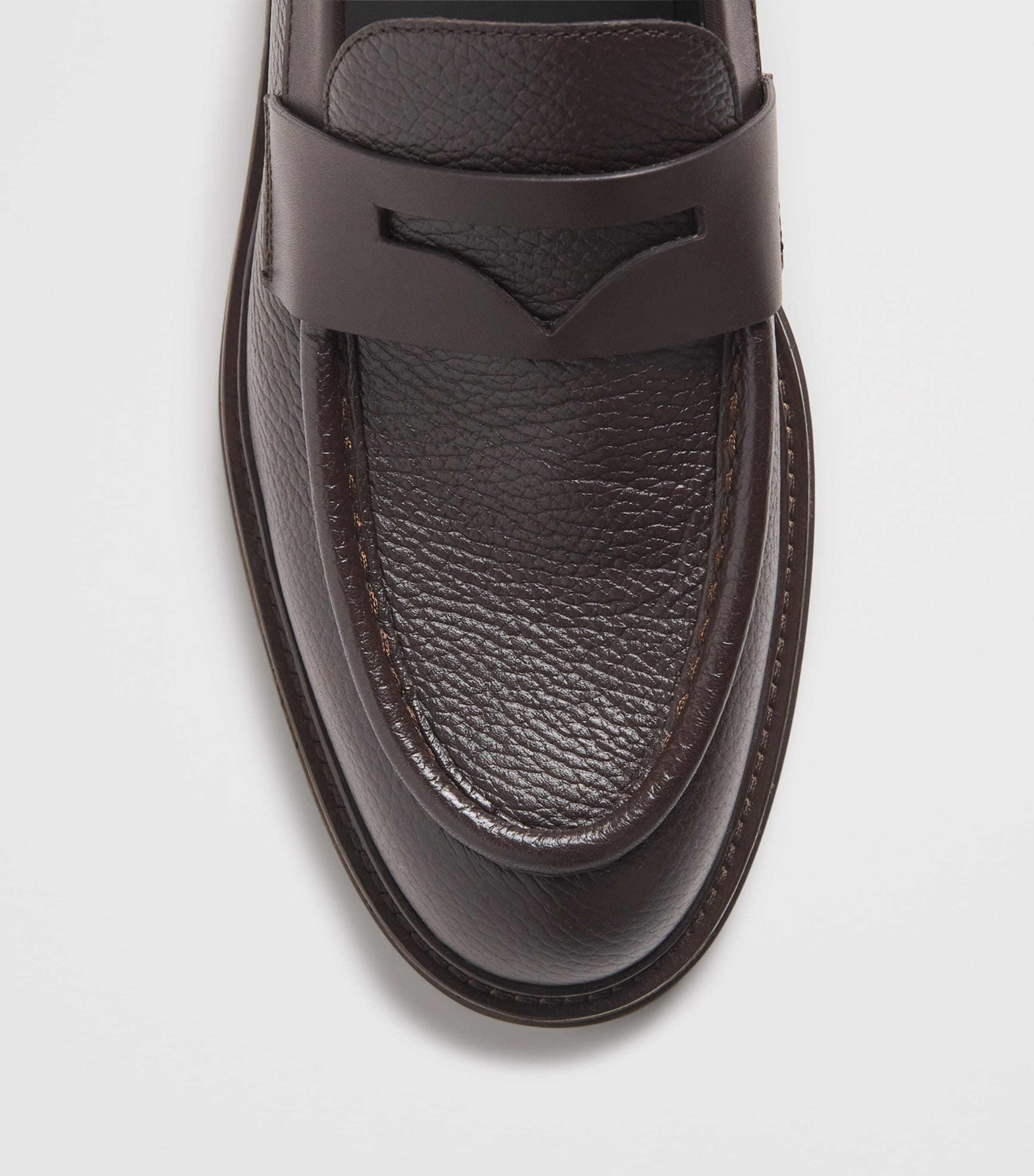 Grained Leather Loafers U8130 Image 5