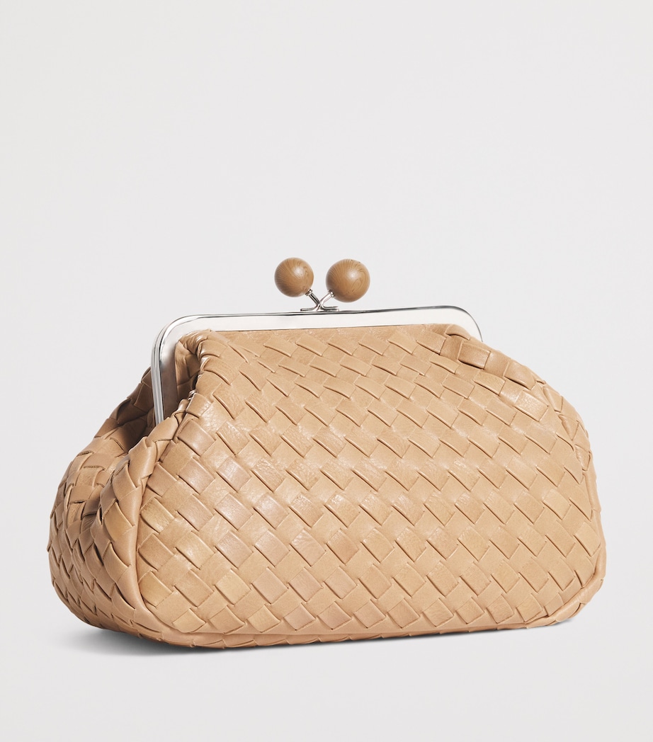 Medium Woven Leather Pasticcino Clutch Bag HAZELNUT BROWN Image 3