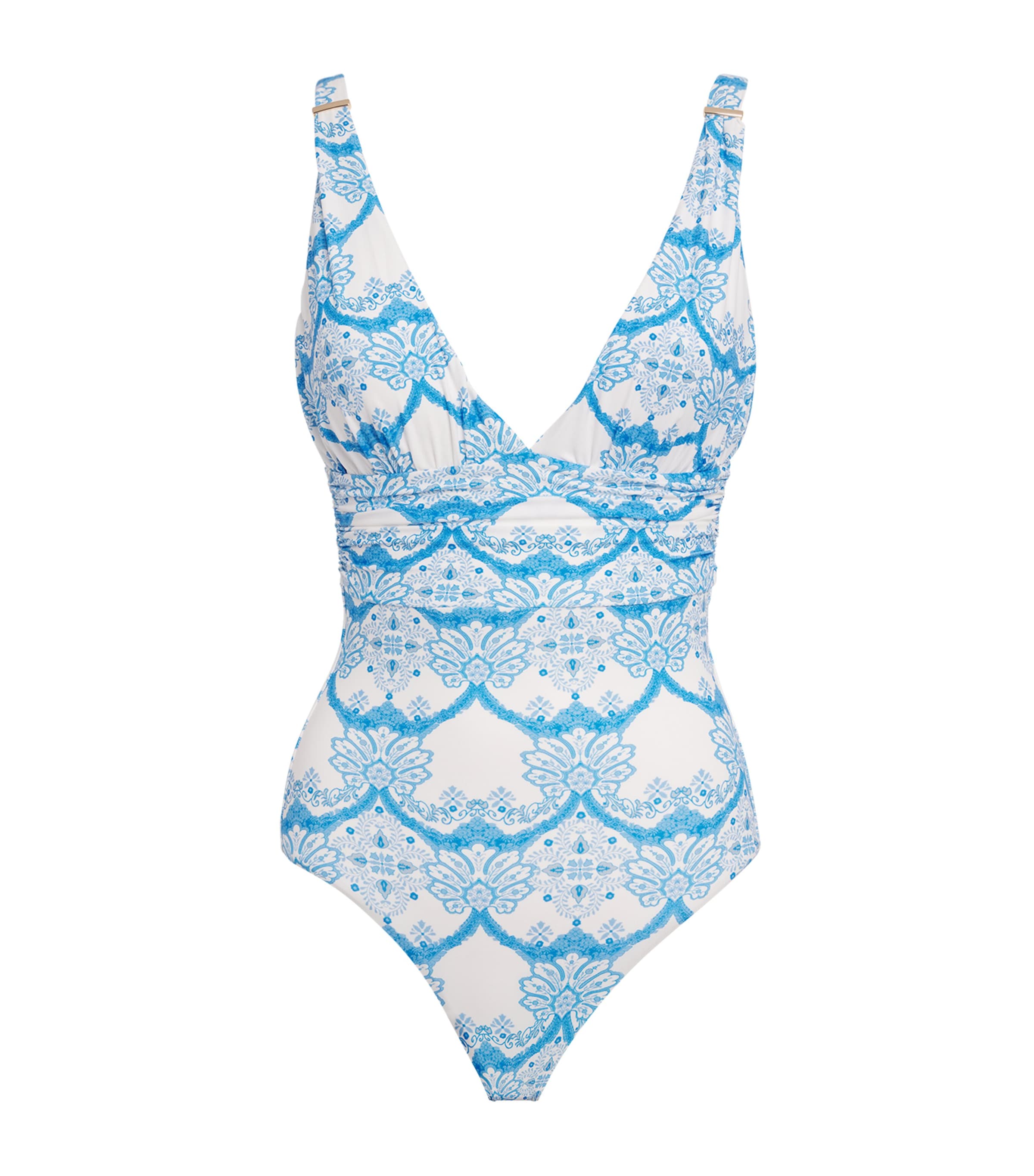 Melissa Odabash Printed V-neck Panarea Swimsuit