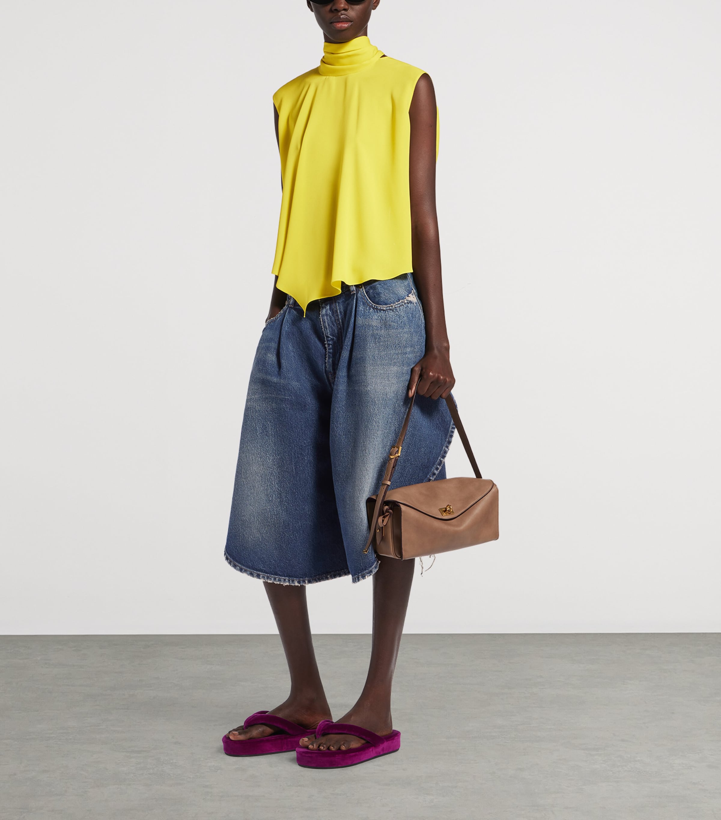 Balenciaga Womens Silk Open-Back Blouse Image 2