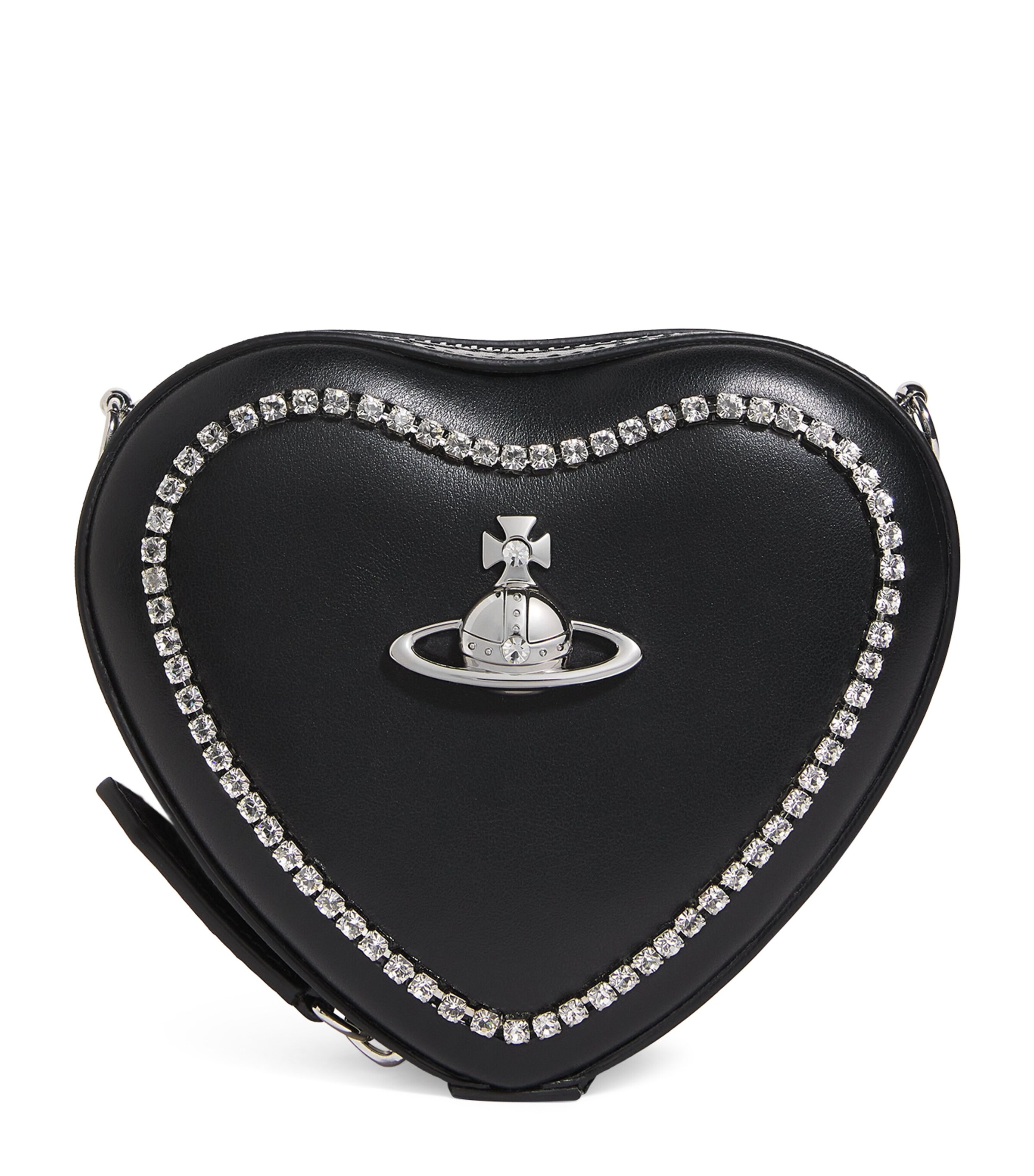 アンリミテッドヴァーサス　ブラックハート　サイン Vivienne Westwood Black Leather Mini Heart Crossbody Bag | Harrods US