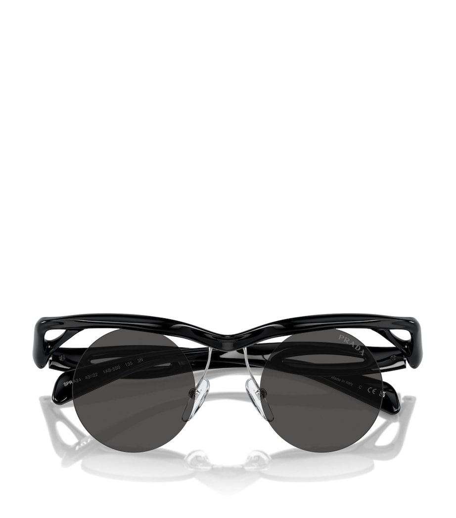Sculptural Round Runway Sunglasses 1AB5S0 Image 5