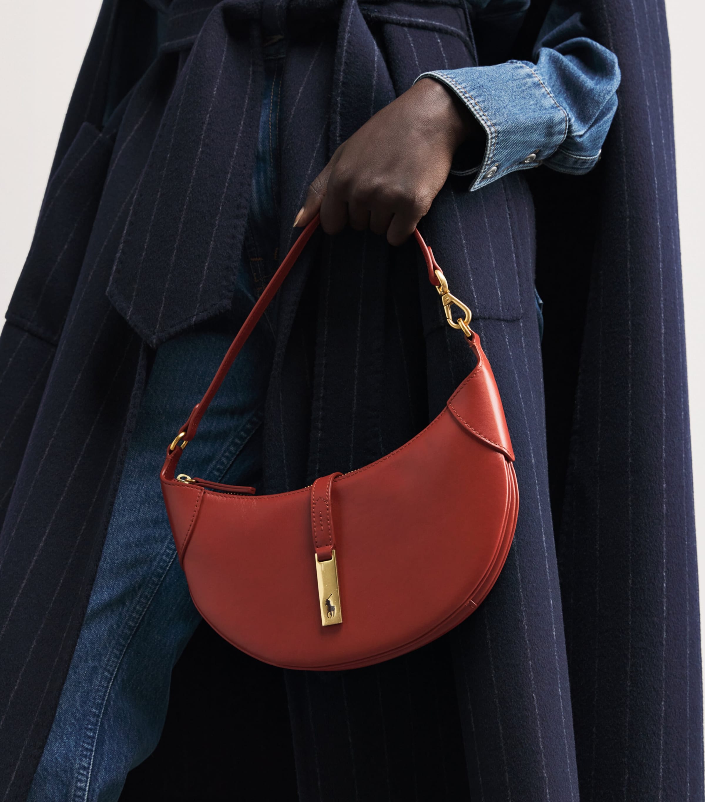 Mini Leather ID Shoulder Bag AUBURN Image 2