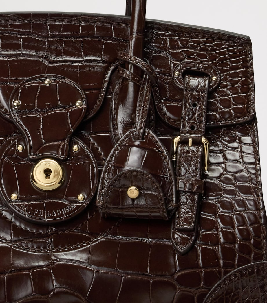 Alligator Leather Ricky 27 Top-Handle Bag RL BROWN Image 5