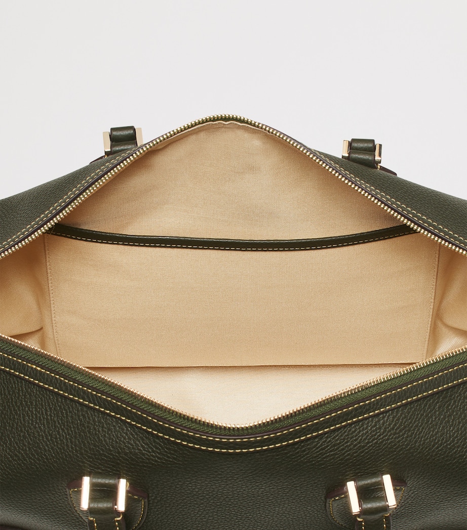 Leather Hudson Flight Bag GREEN Image 5