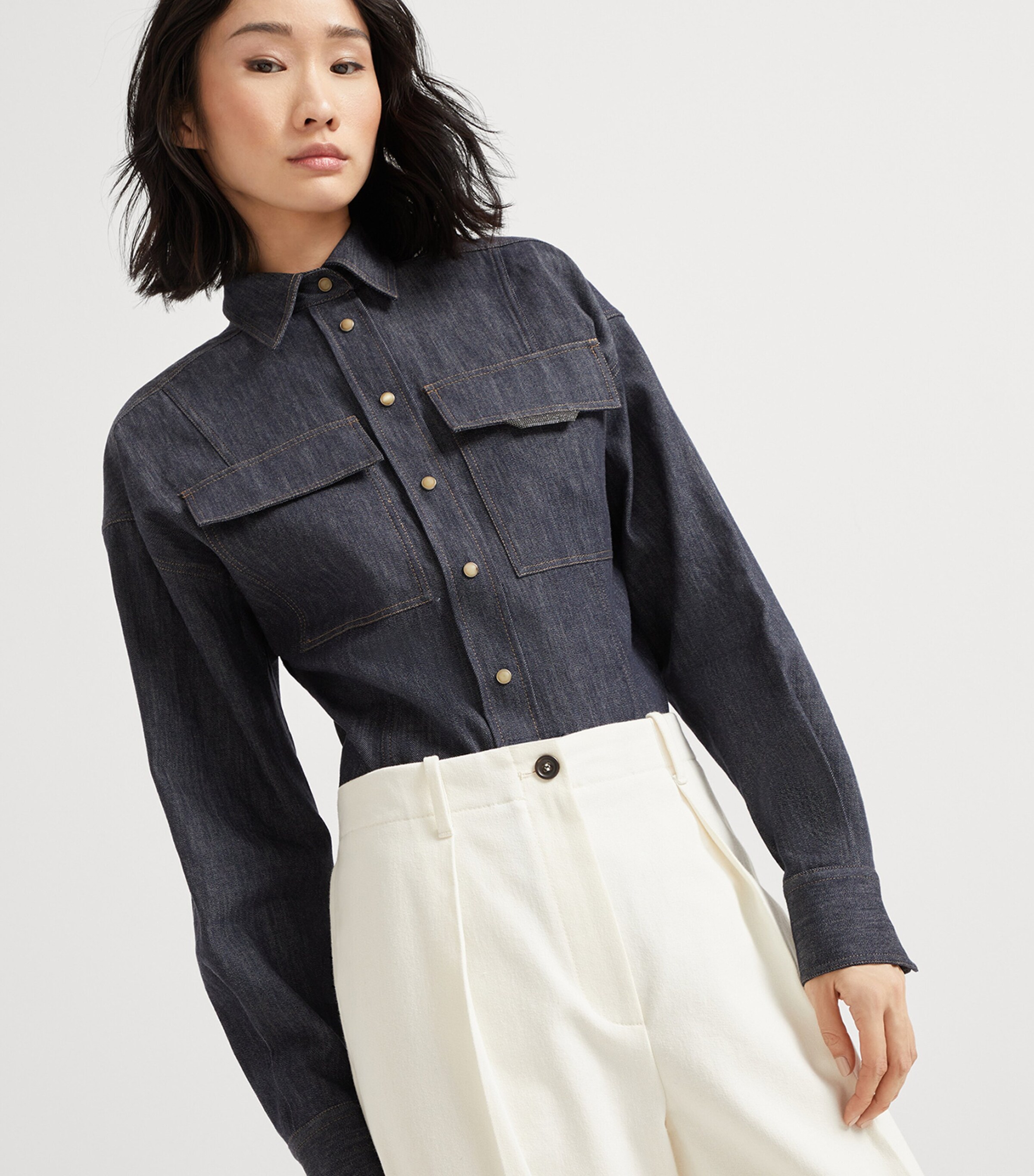 Cotton-Wool Crinkled Chinos C1101 Image 5