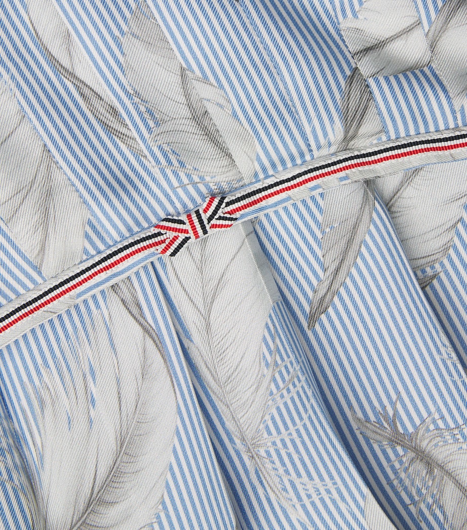 Silk Pleated Midi Skirt LIGHT BLUE Image 2