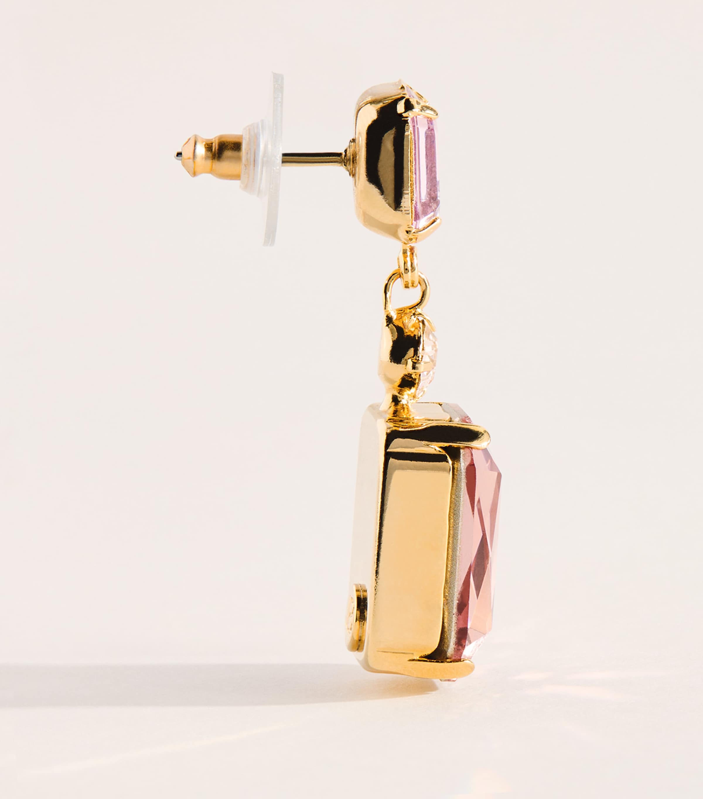 Jennifer Behr Yellow Gold-Plated Justine Drop Earrings Vintage Rose Image 3