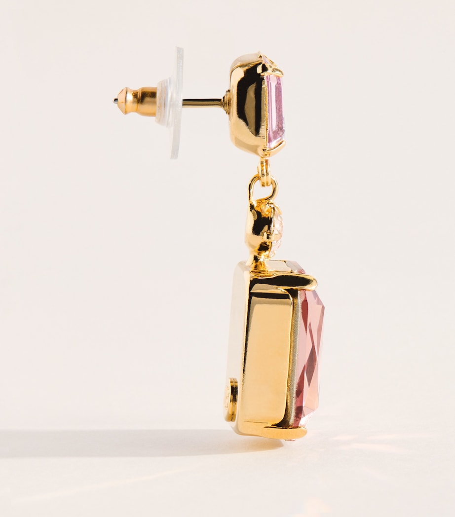 Jennifer Behr Yellow Gold-Plated Justine Drop Earrings Vintage Rose Image 3