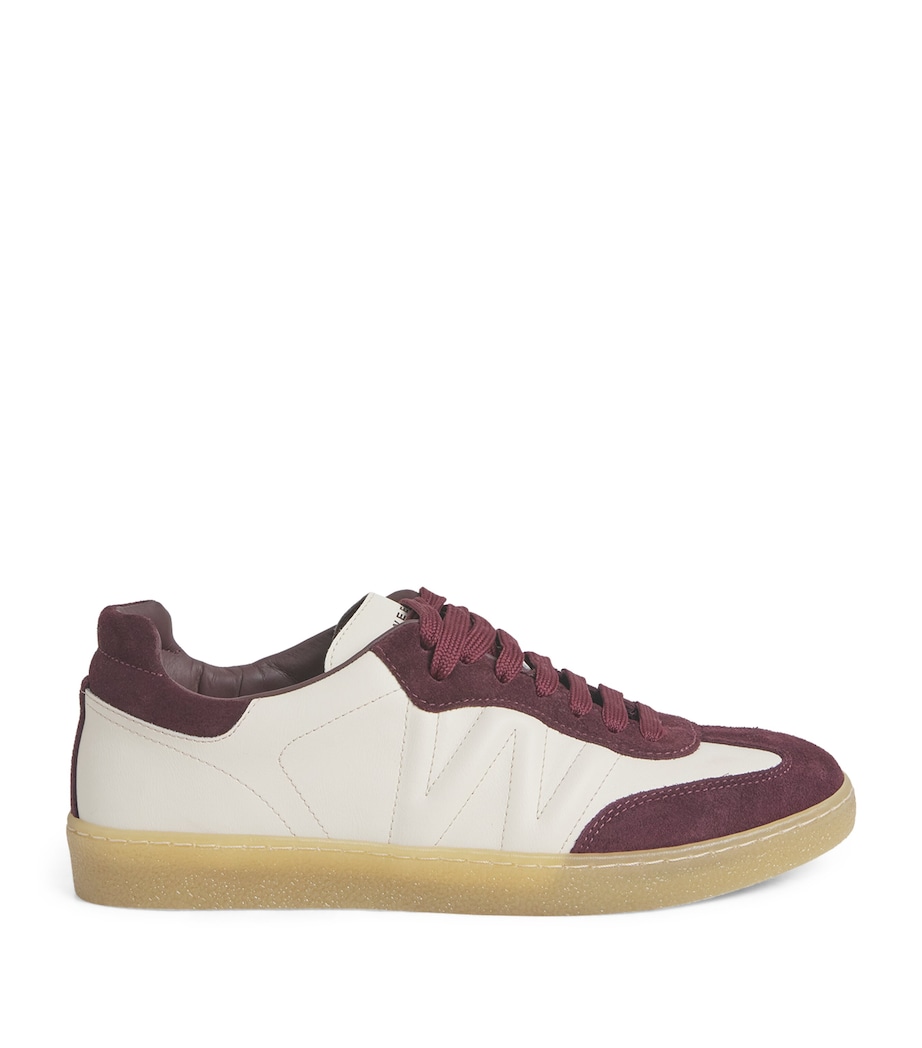 Weekend Max Mara Suede-Leather Sneakers Ruby Image 1