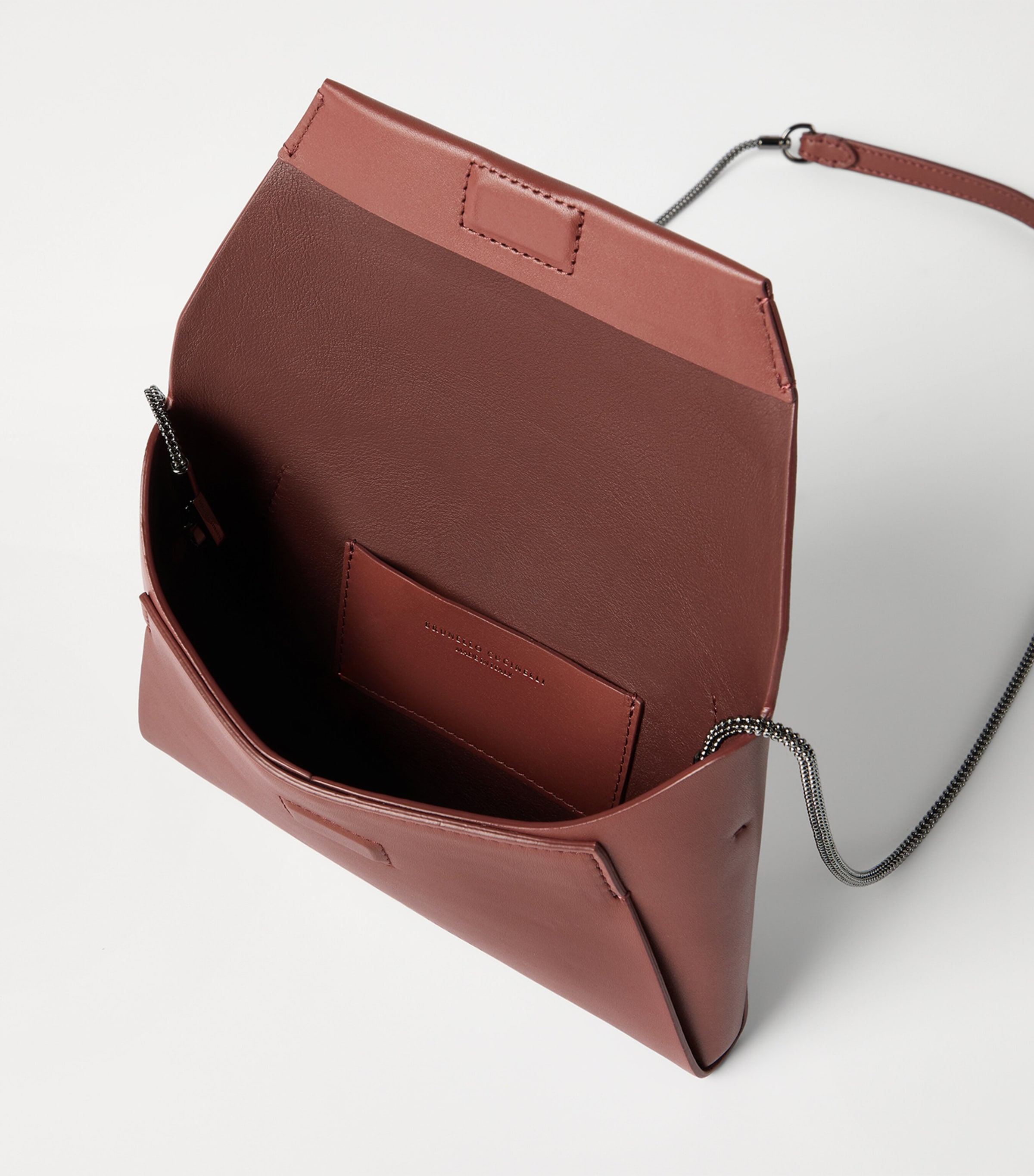 Brunello Cucinelli Leather BC Pochette Clutch Bag Image 2