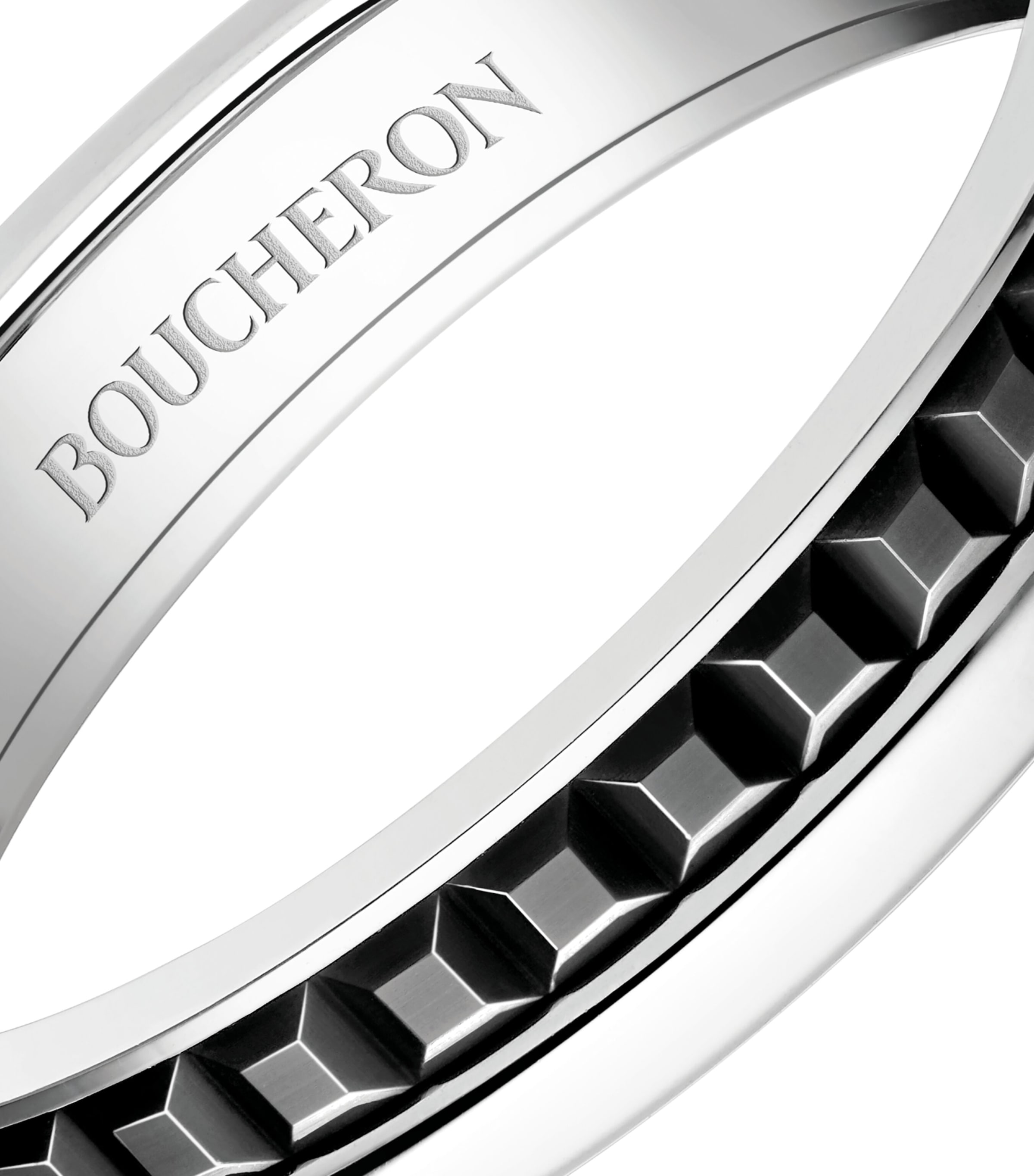 White Gold Quatre Black Edition Wedding Band NO COLOUR Image 4