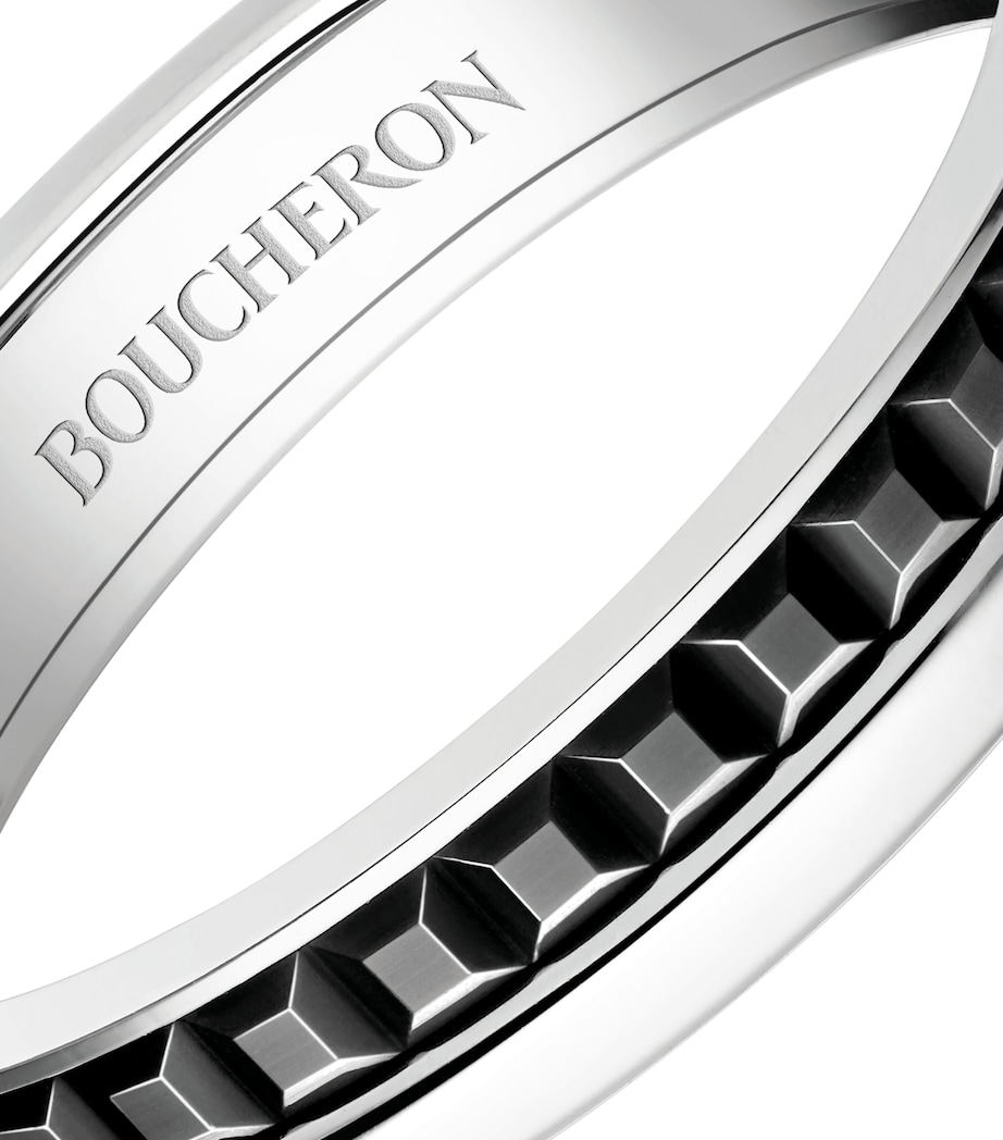 White Gold Quatre Black Edition Wedding Band NO COLOUR Image 4