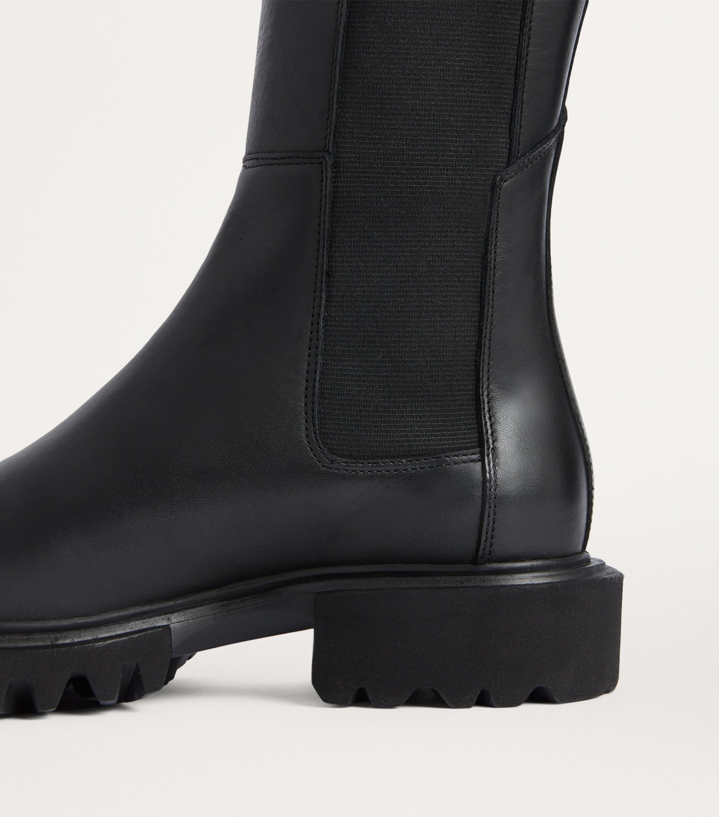 Leather Maeve Knee-High Boots BLACK Image 6