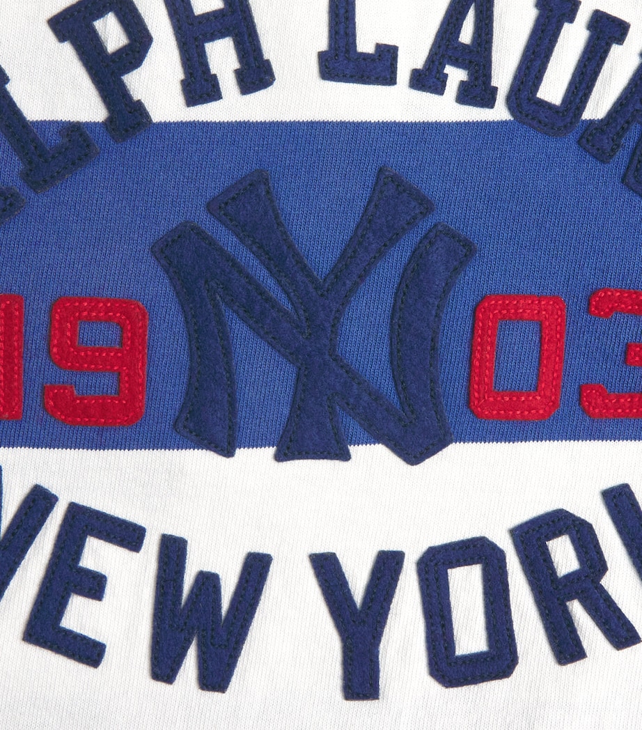 Polo Ralph Lauren Mens x Yankees Cotton Stripe Rugby Polo Shirt Annpls Blu/dkwsh Wht Image 6