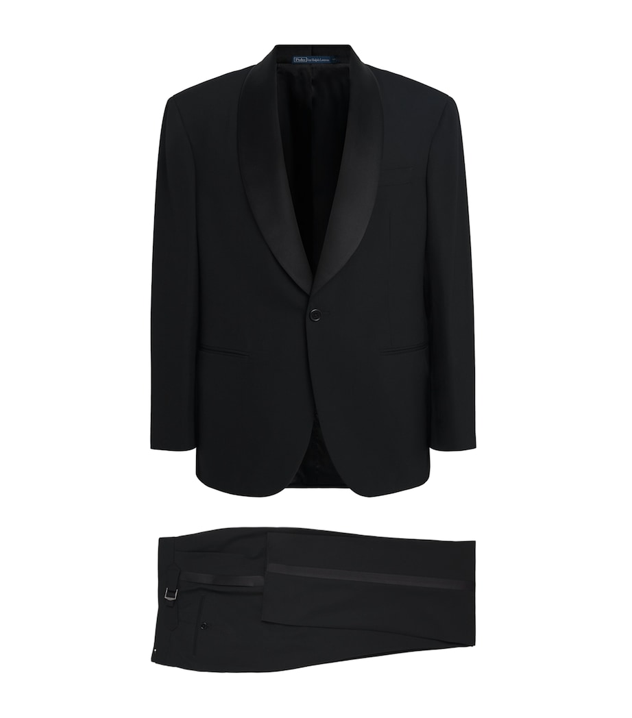 Wool Barathea Shawl Collar 2-Piece Tuxedo BLACK Image 1