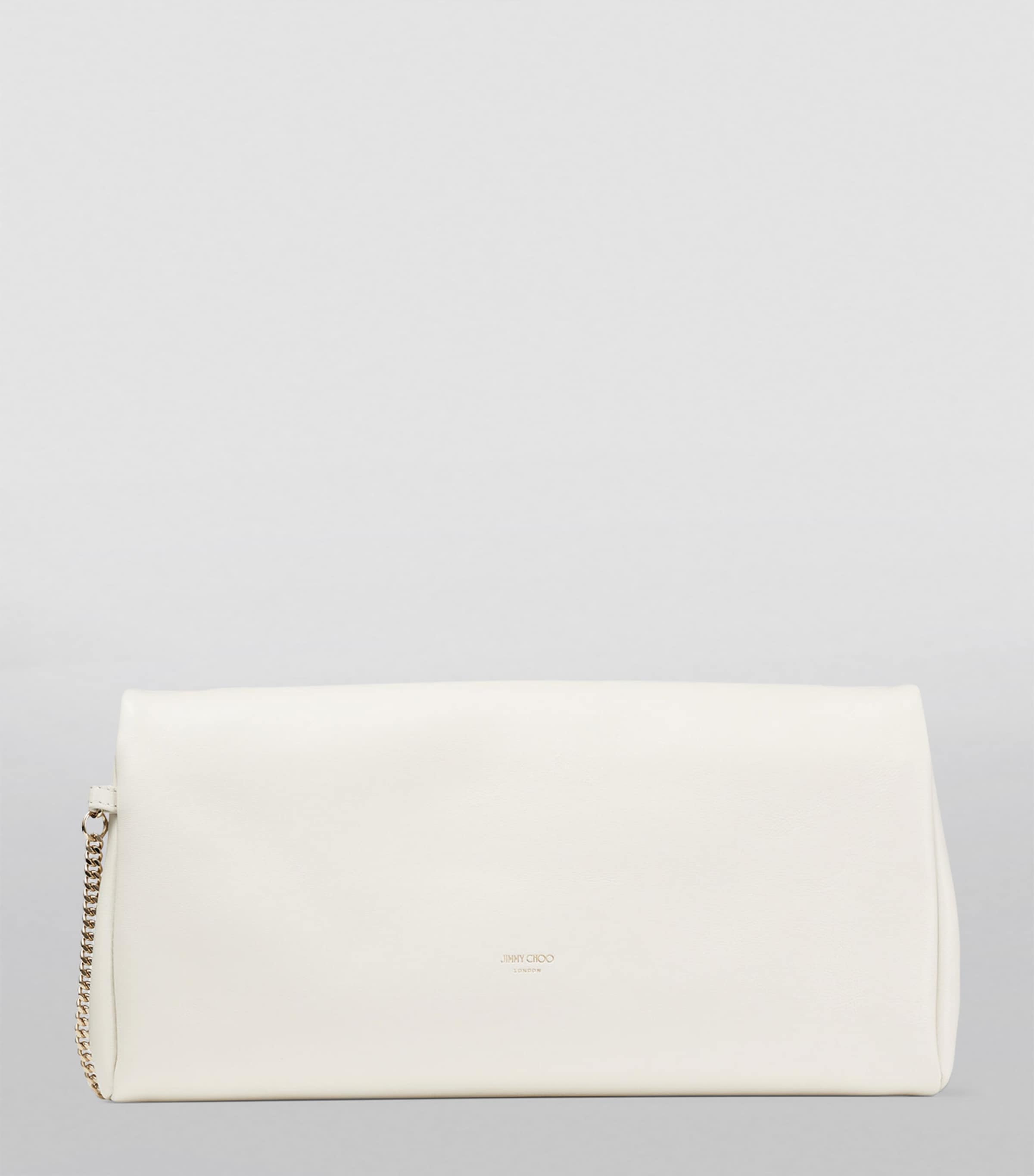 Leather Xandra Clutch LATTE/LIGHT GOLD Image 3