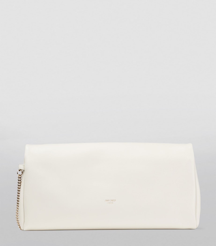 Leather Xandra Clutch LATTE/LIGHT GOLD Image 3