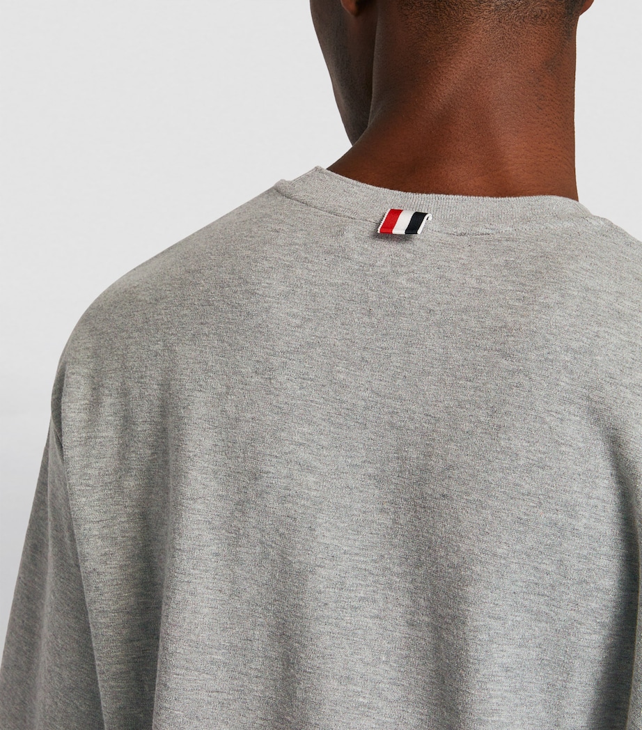 Oversized Tricolour Pocket T-Shirt LT GREY Image 6
