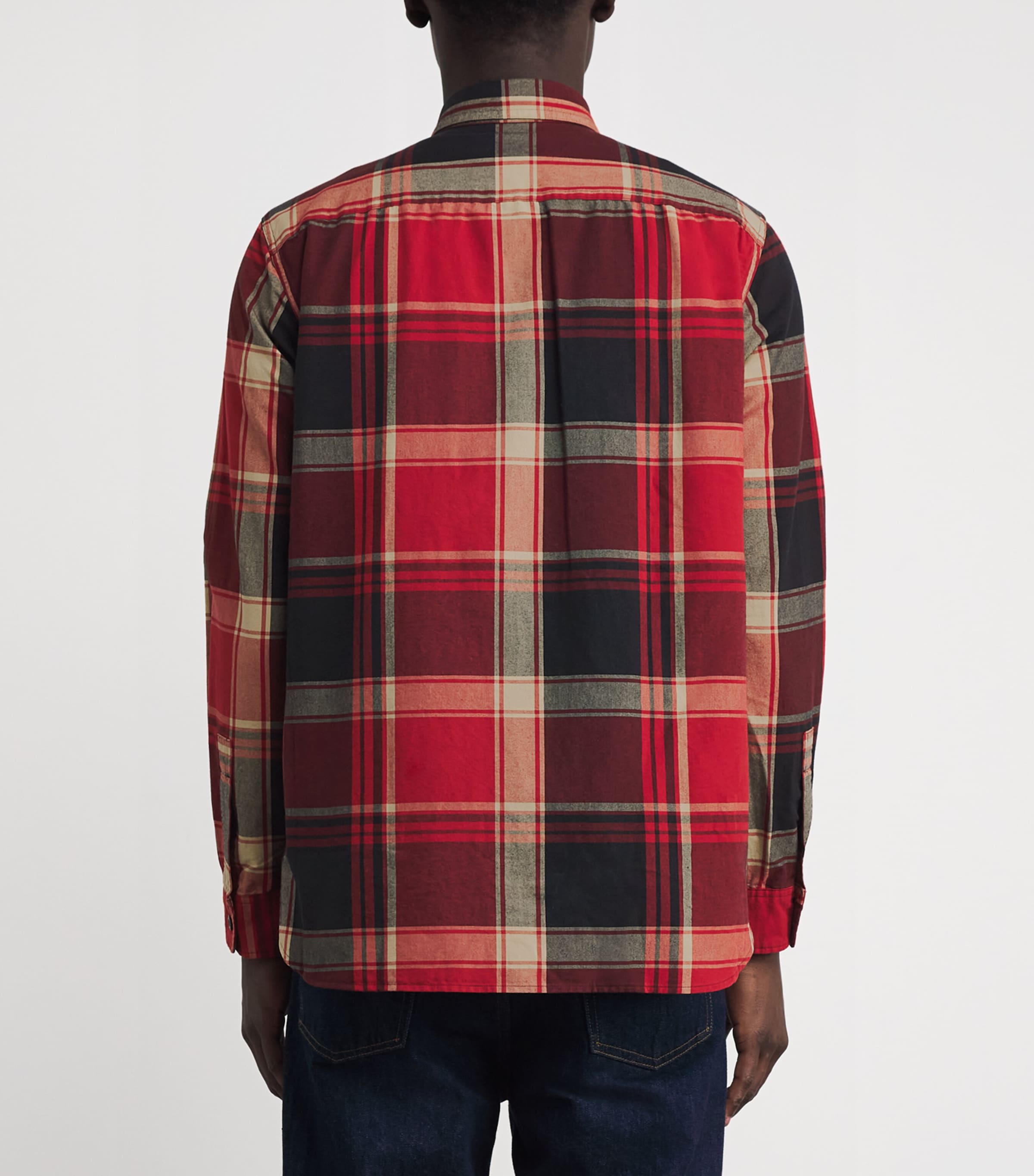 Cotton Brushed Tartan Oxford Workshirt RED Image 4