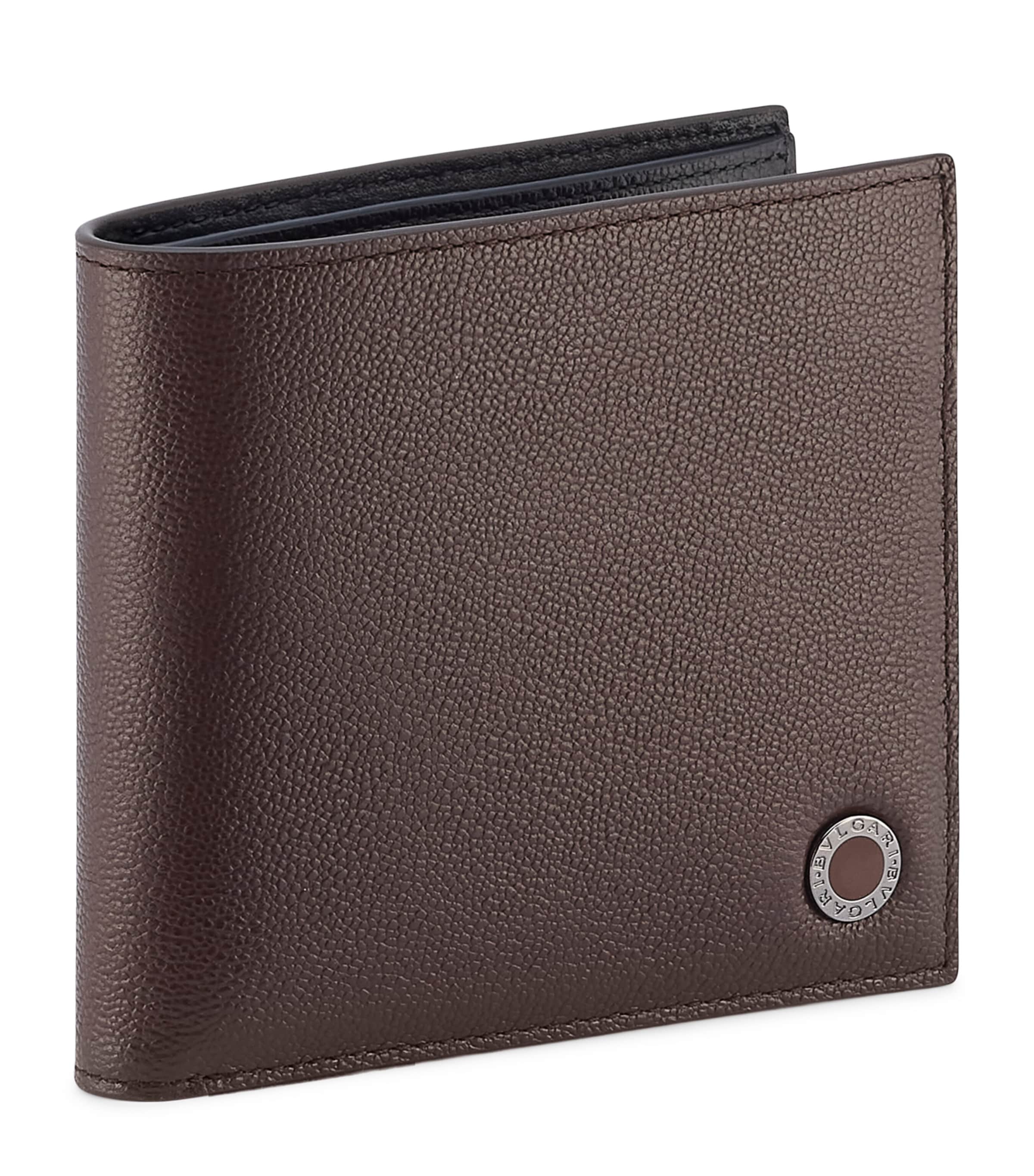 Bvlgari Leather Bvlgari Bvlgari Man Compact Wallet Brown Medium Image 1