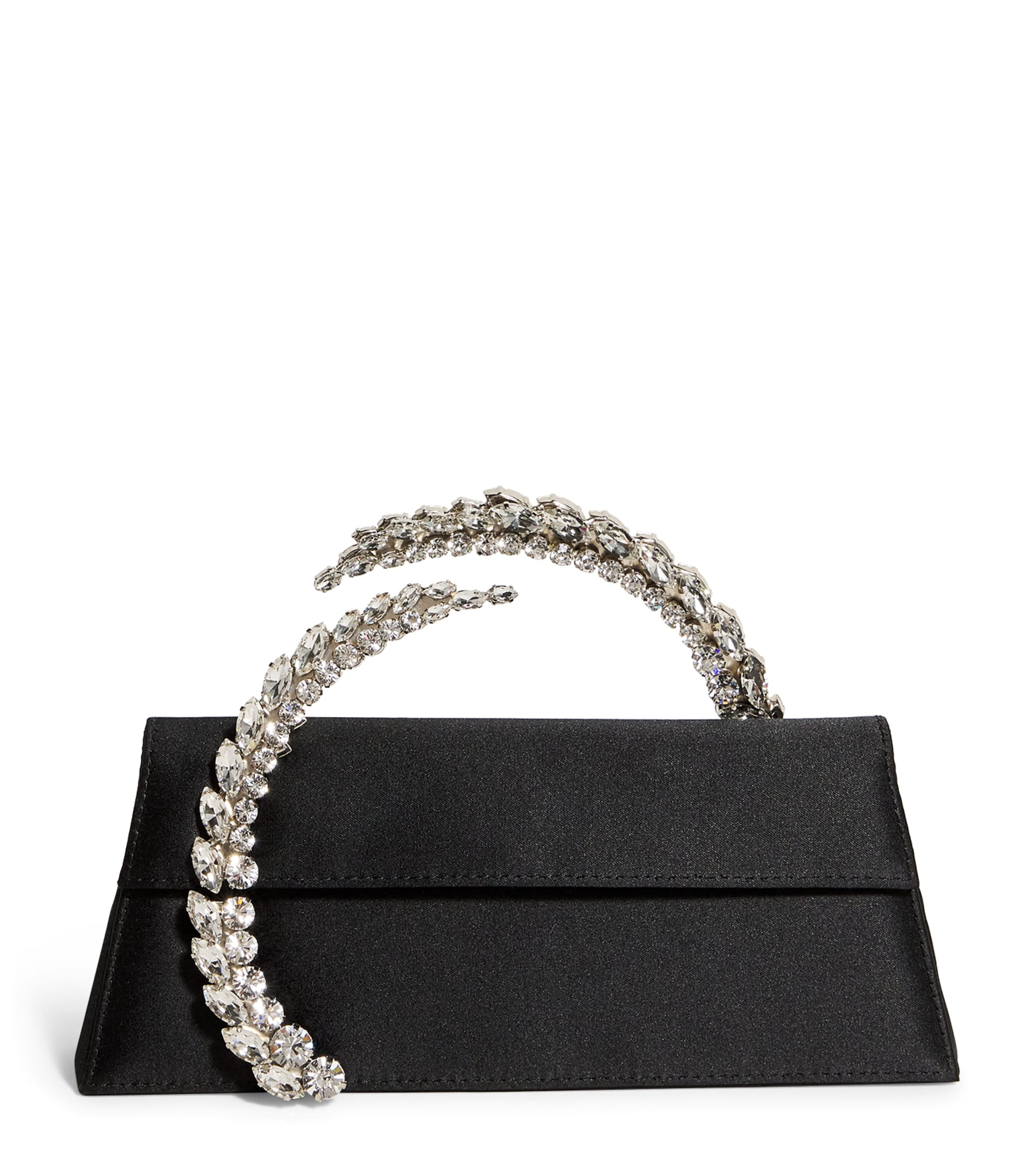 L'alingi Glitter Spiral Karma Clutch Bag In Black