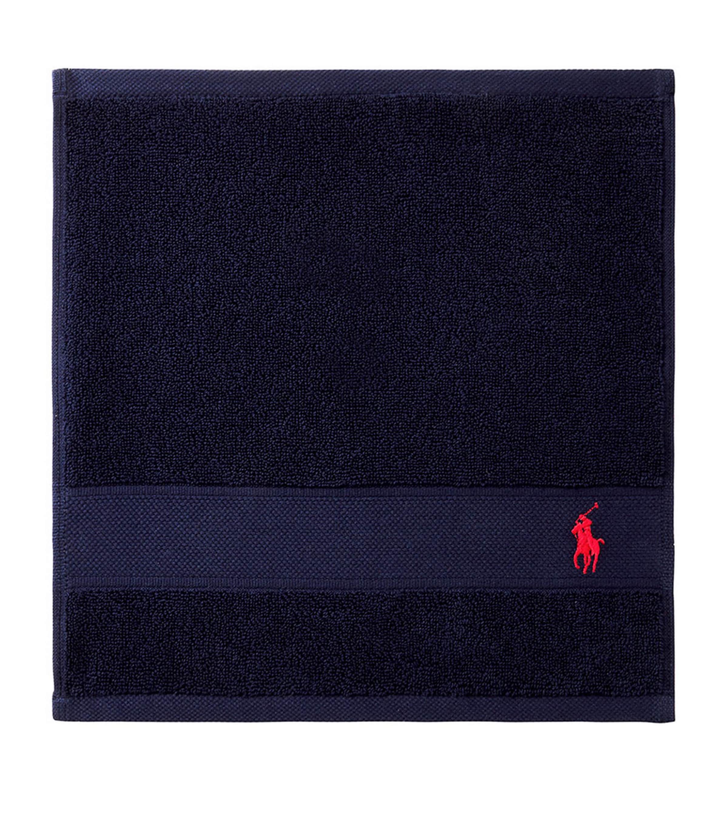 Polo Player Face Cloth (33cm x 33cm) NEWPORT NAVY Image 5