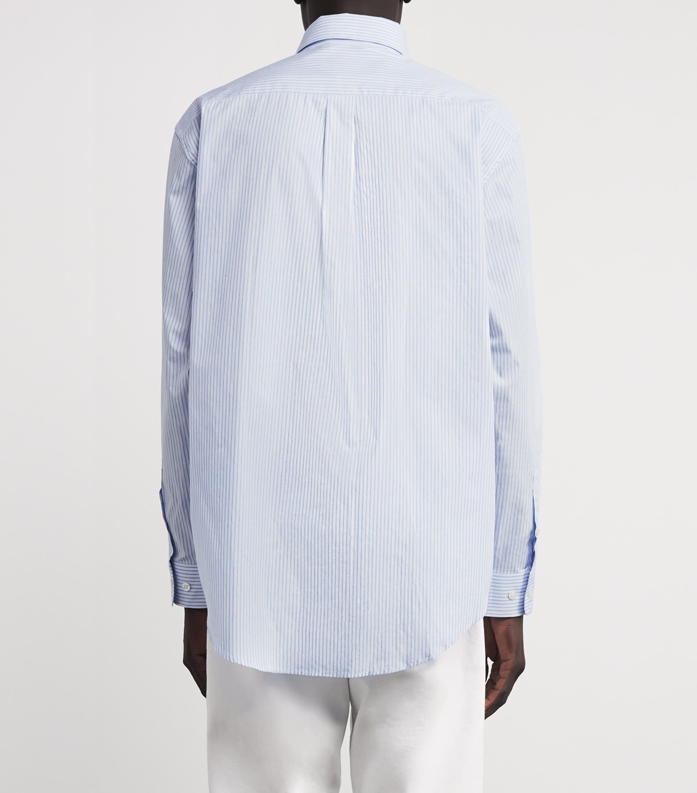 Cotton Stripe Shirt LBE / LIGHT BLUE Image 4