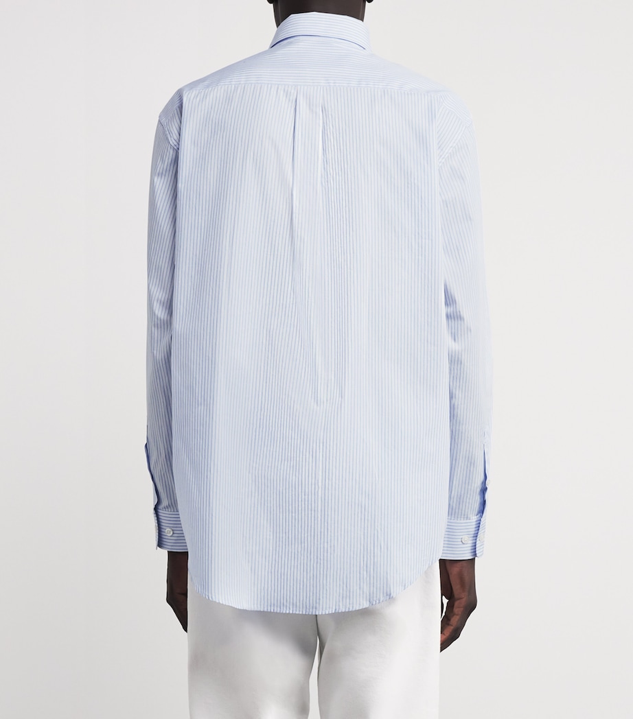 Cotton Stripe Shirt LBE / LIGHT BLUE Image 4