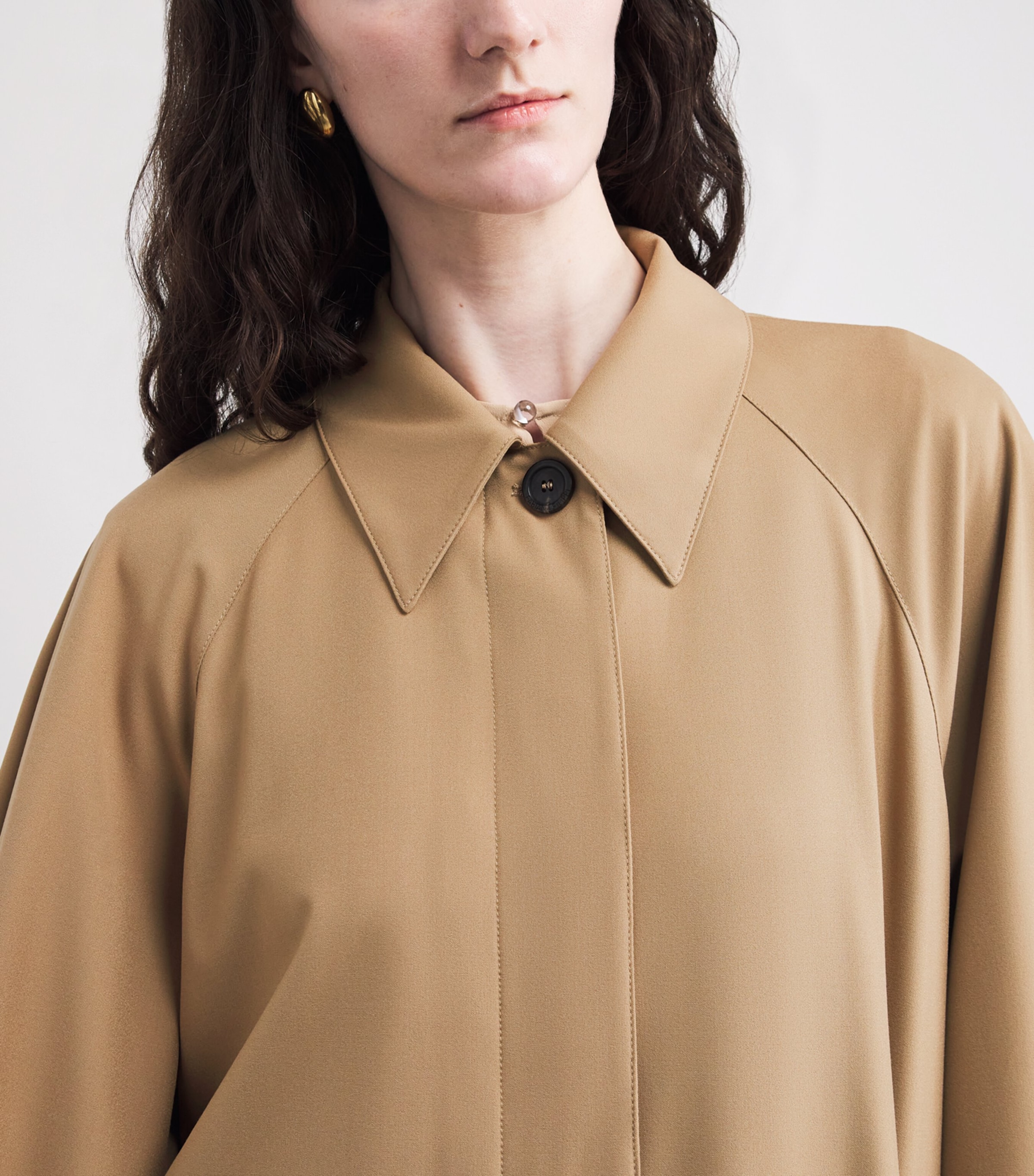 Fabiana Filippi Womens Drawstring-Detail Trench Coat Vimini Image 6