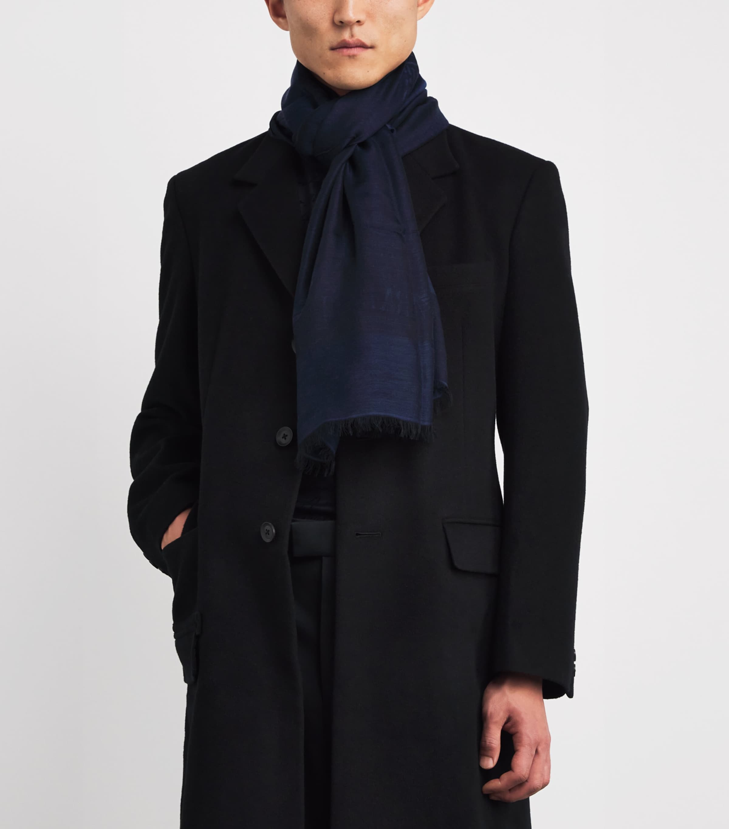 Wool-Blend Logo Scarf UB109 Image 3