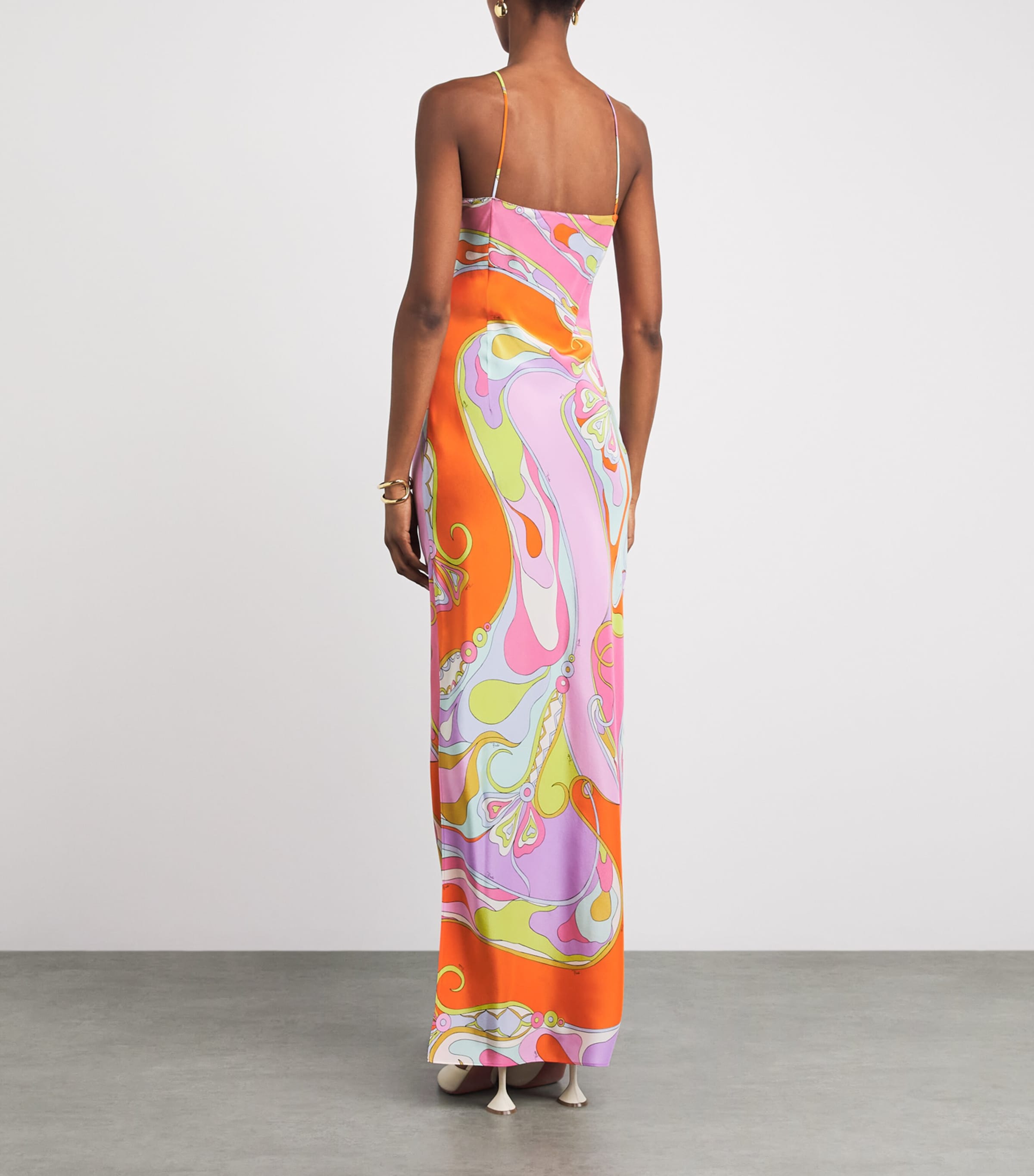 PUCCI Multi Silk Printed Maxi Slip Dress | Harrods HK
