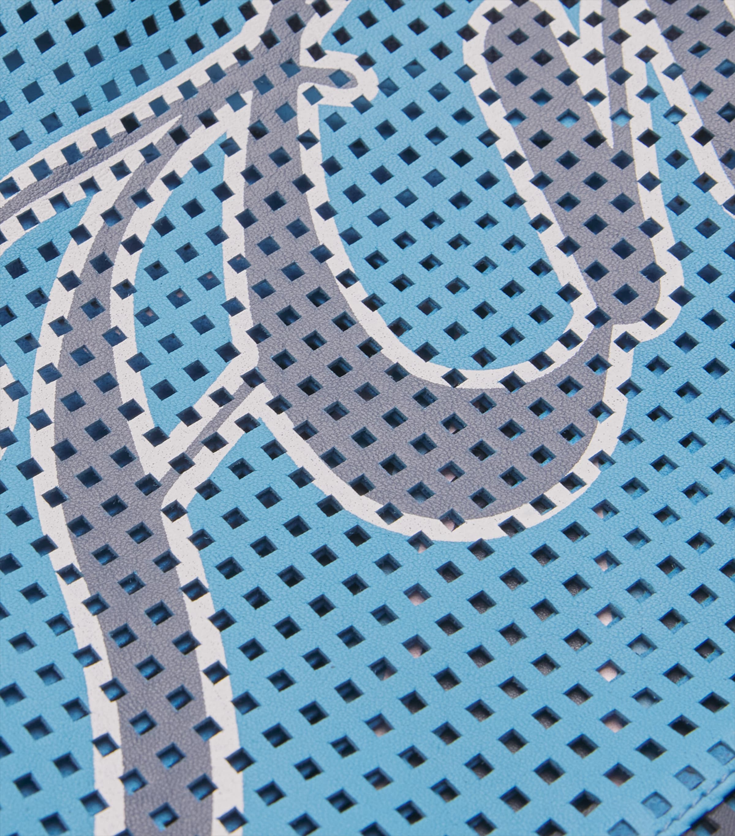 AMIRI Mens Oversized Leather T-Shirt Ashley Blue Image 5