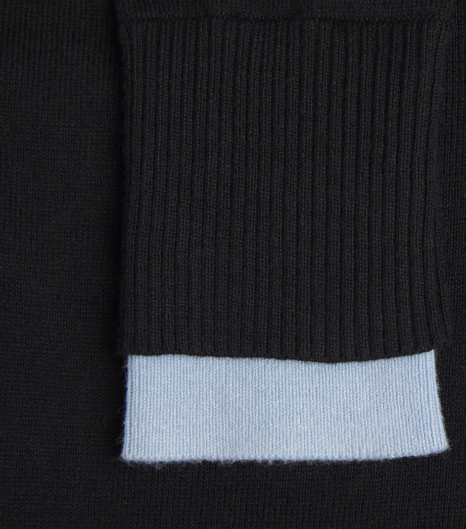 Cotton-Cashmere Polo Sweater BLACK Image 5