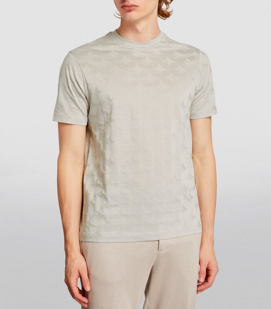 Cotton All-Over Motif T-Shirt 0600 Image 3