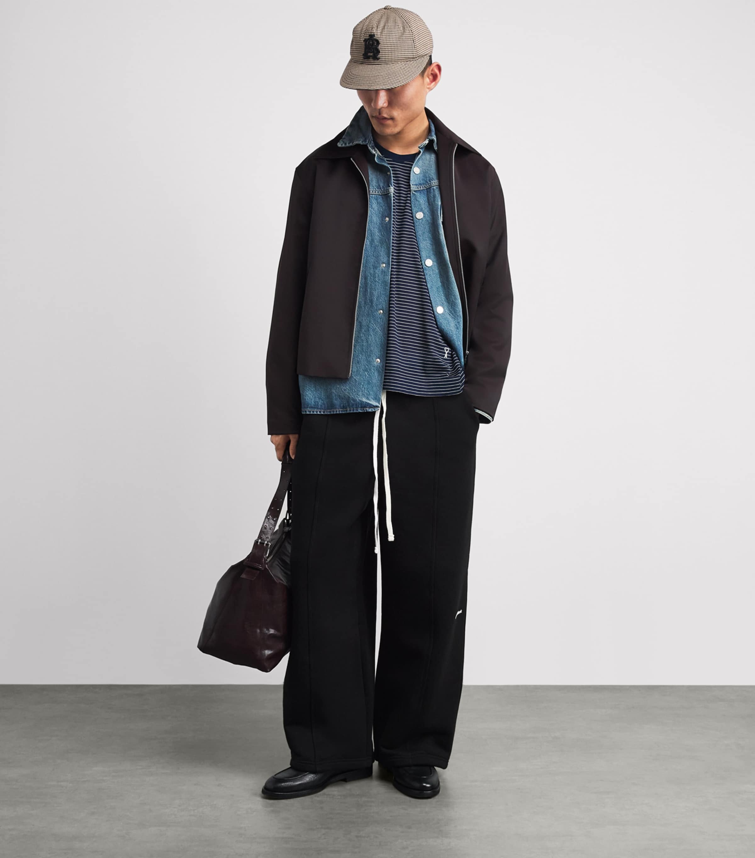 about:blank Wool-Blend Monogram Cap Brown/sand Image 2