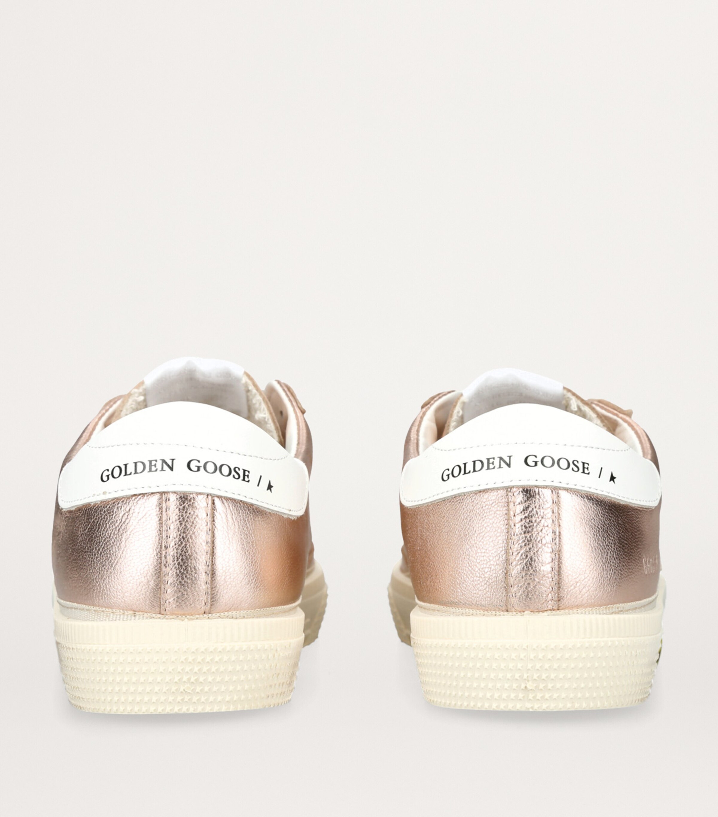 Golden Goose Leather Metallic May Sneakers Bronze Image 2