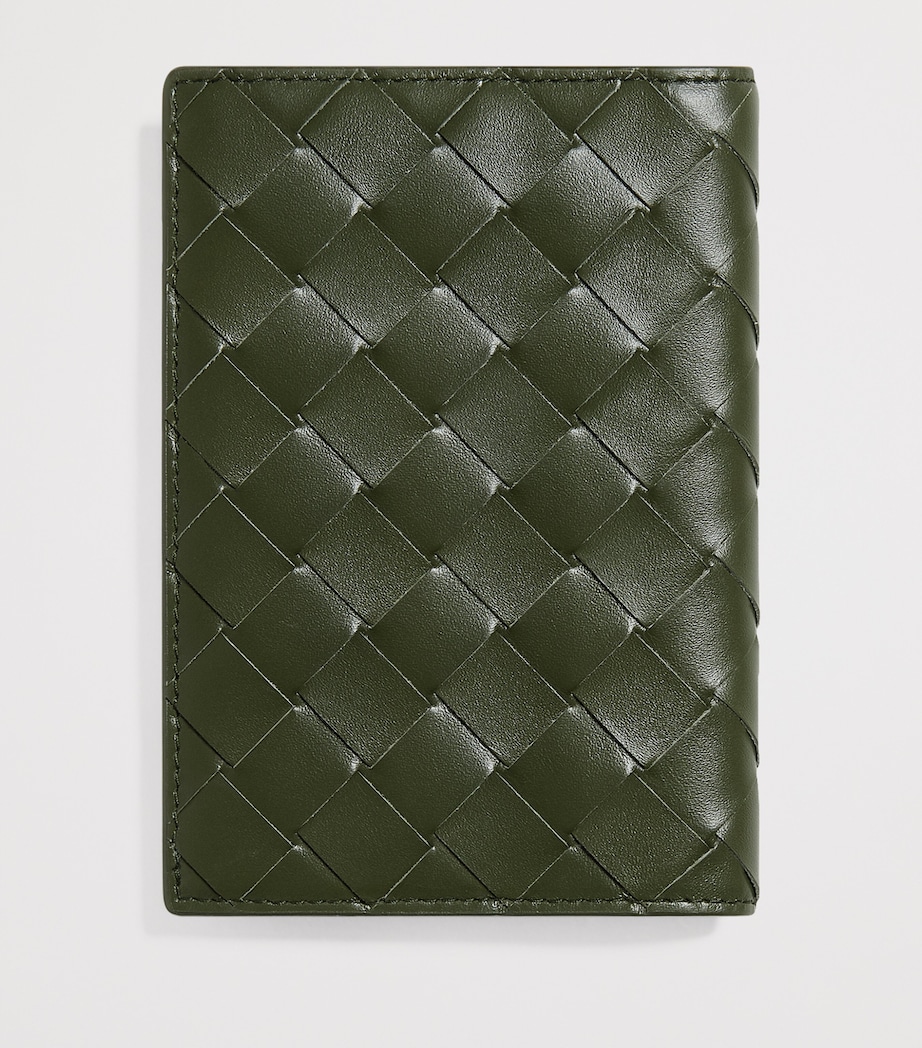Bottega Veneta Leather Intrecciato Passport Holder Image 3