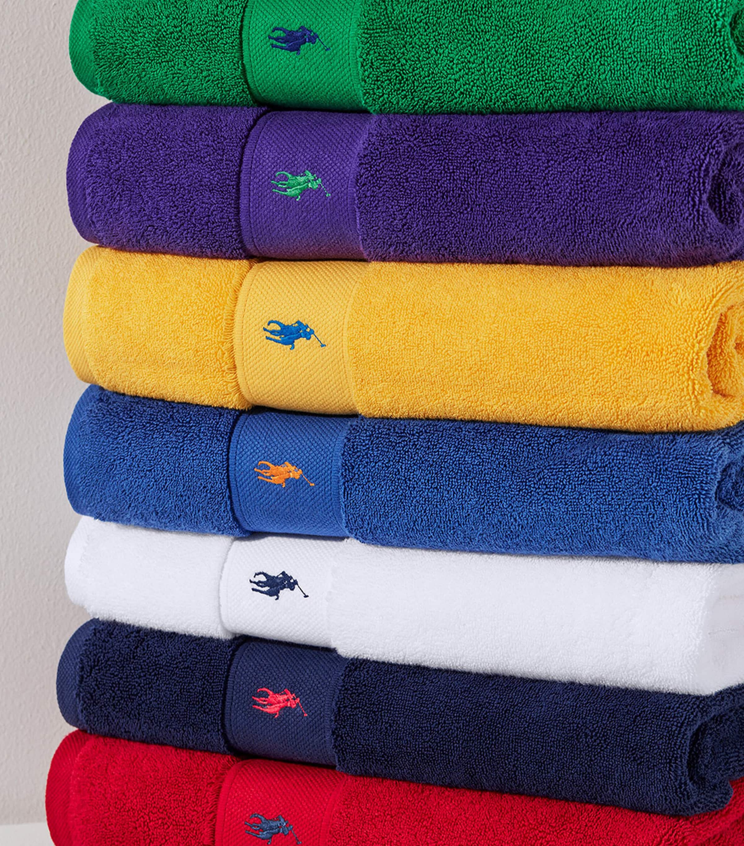 Polo Player Bath Sheet (90cm x 160cm) WHITE Image 4