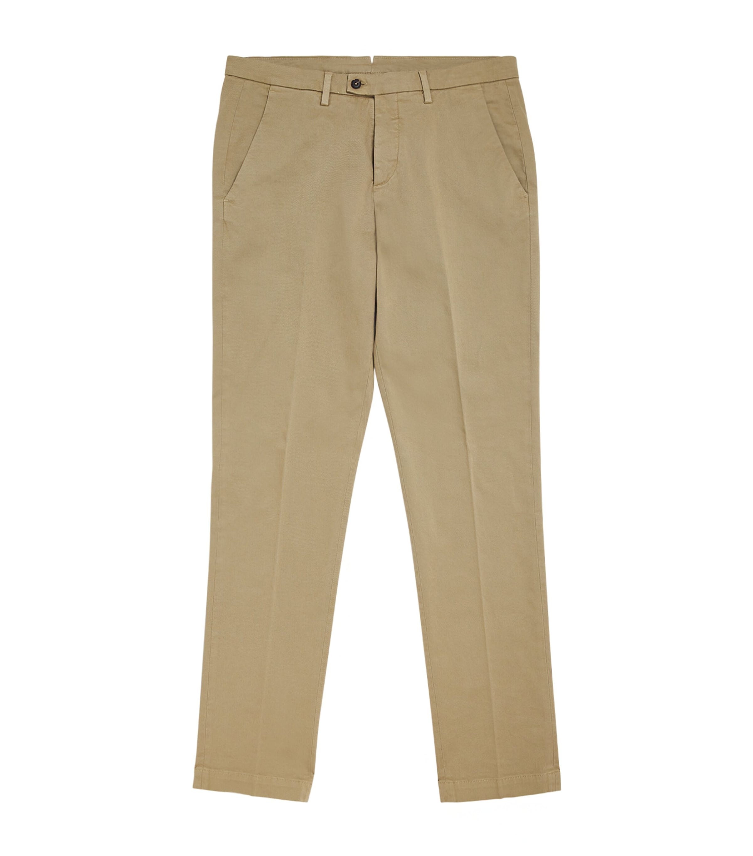 Corneliani Cotton Straight Chinos In Beige